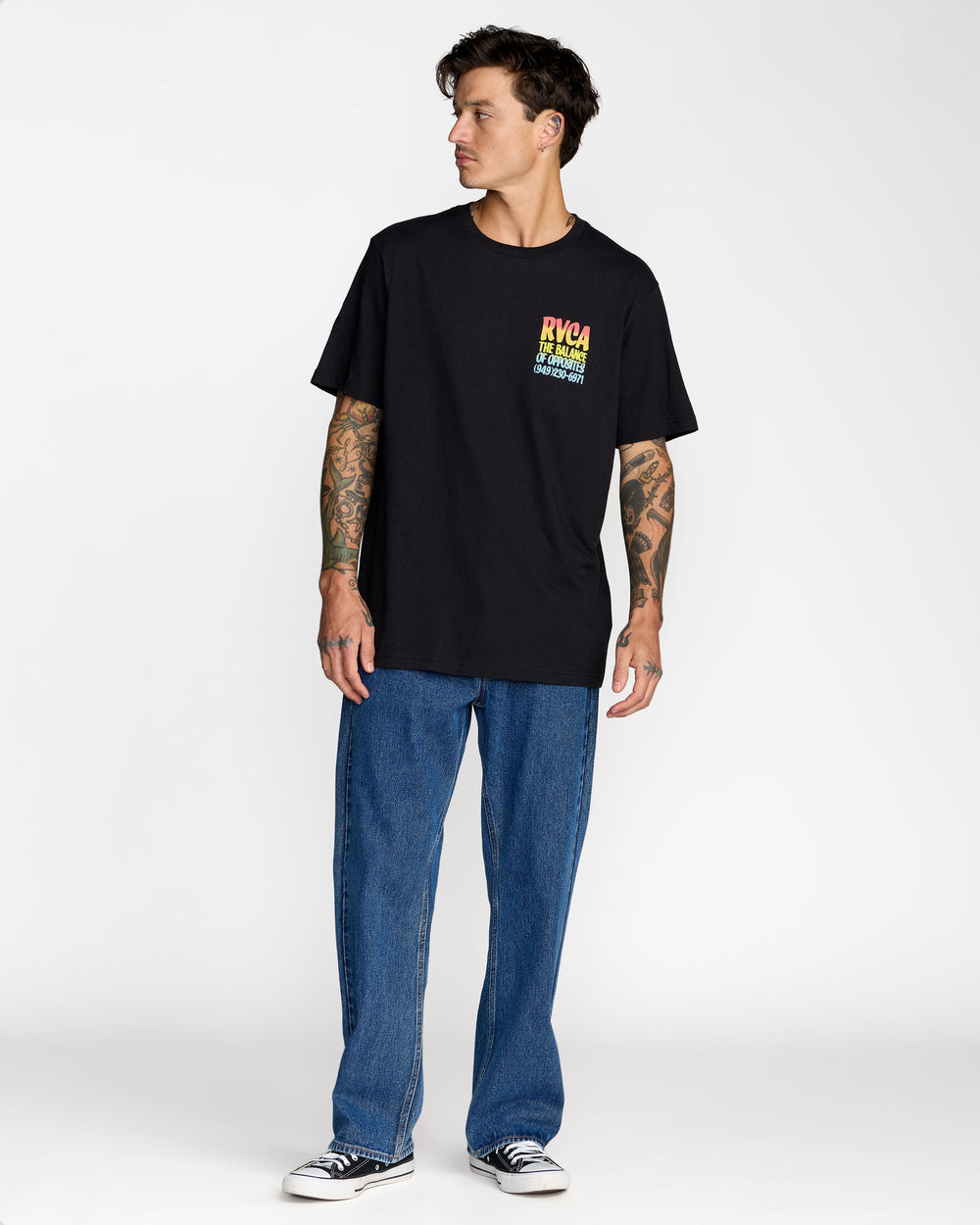 Screen Fade Short Sleeve Tee - Black | RVCA near me