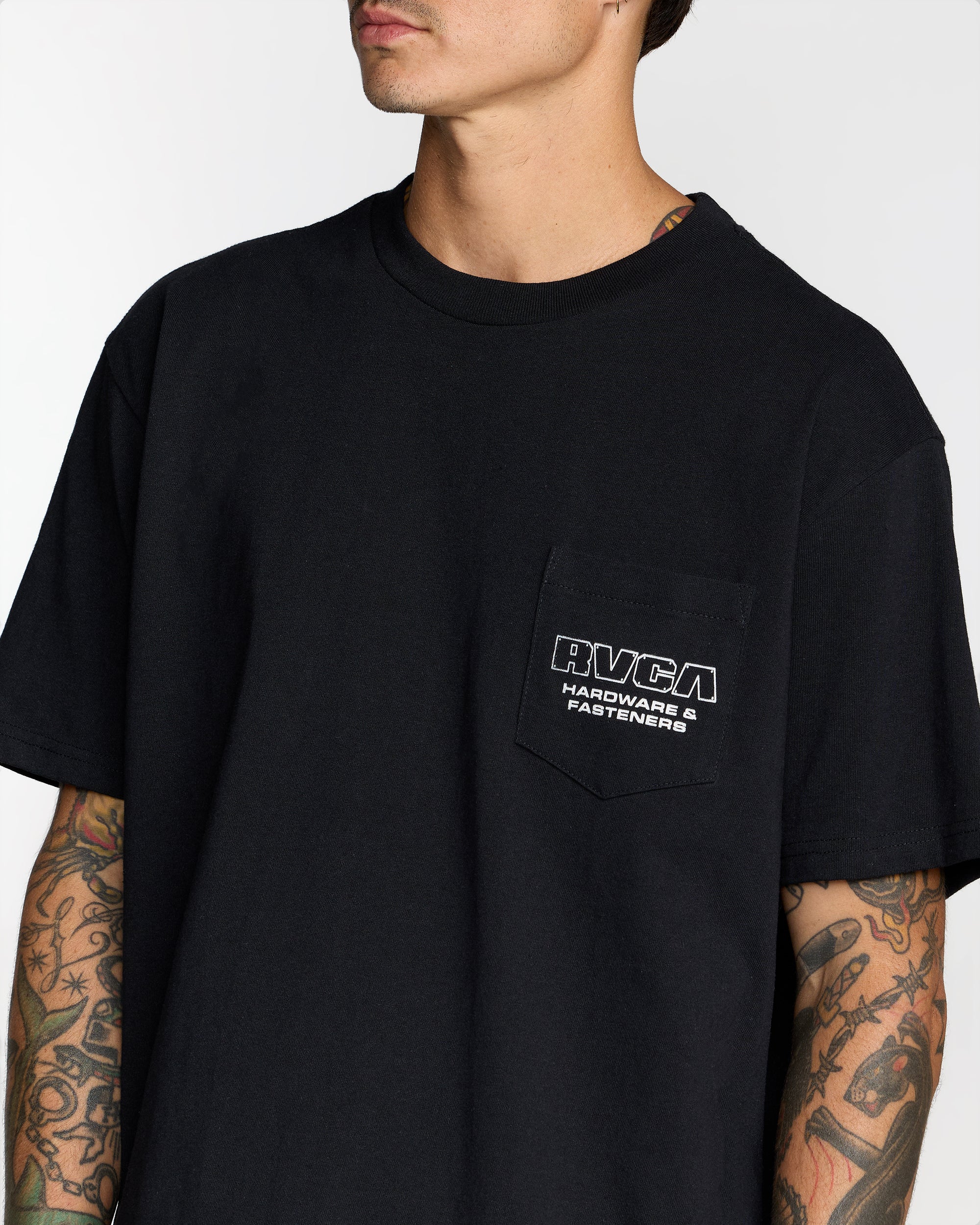 RVCA Fasteners Pocket Short Sleeve Tee - Black | RVCA near me