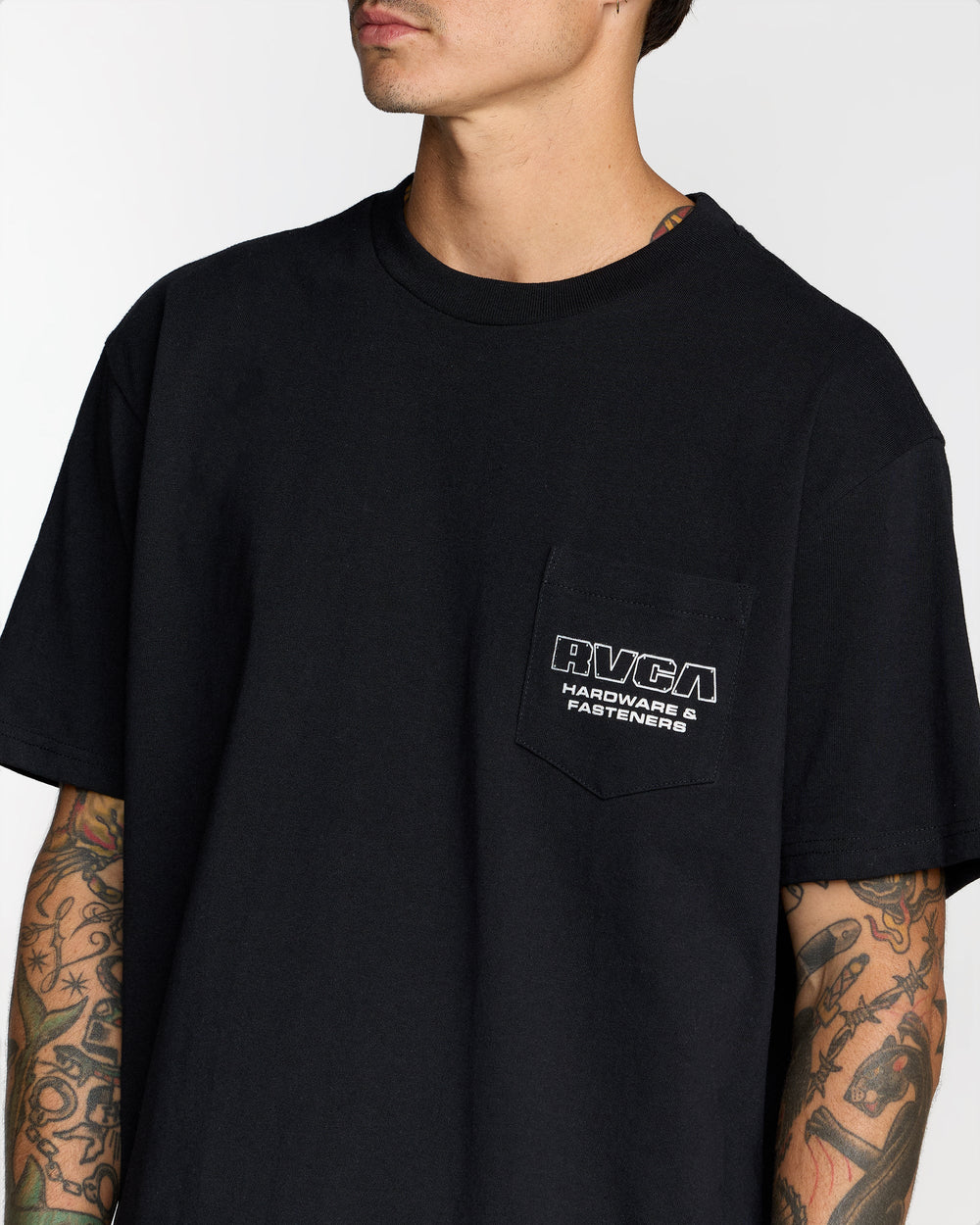 RVCA Fasteners Pocket Short Sleeve Tee - Black | RVCA near me