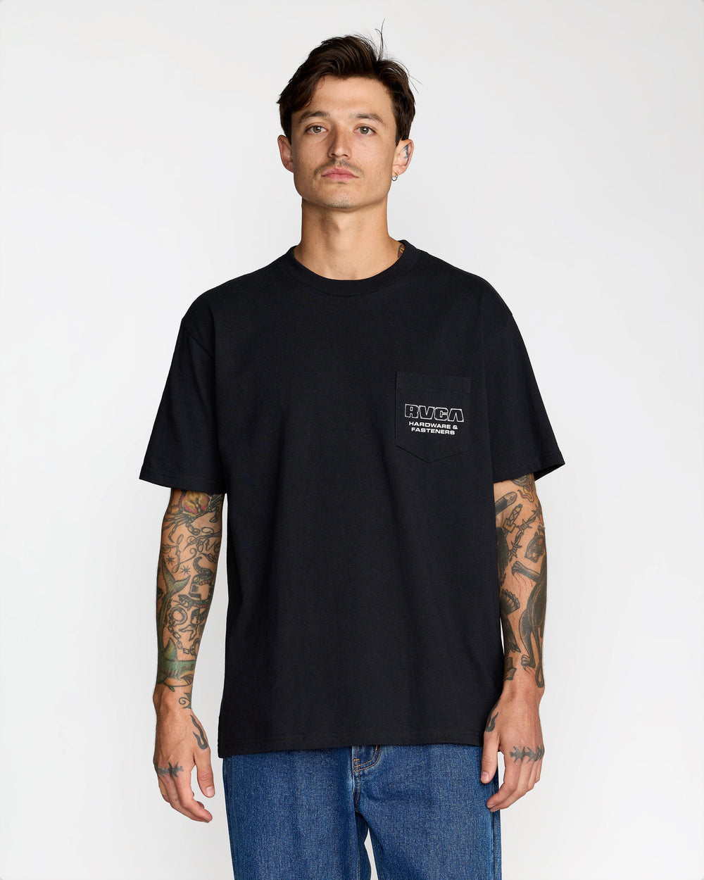 RVCA Fasteners Pocket Short Sleeve Tee - Black | RVCA near me