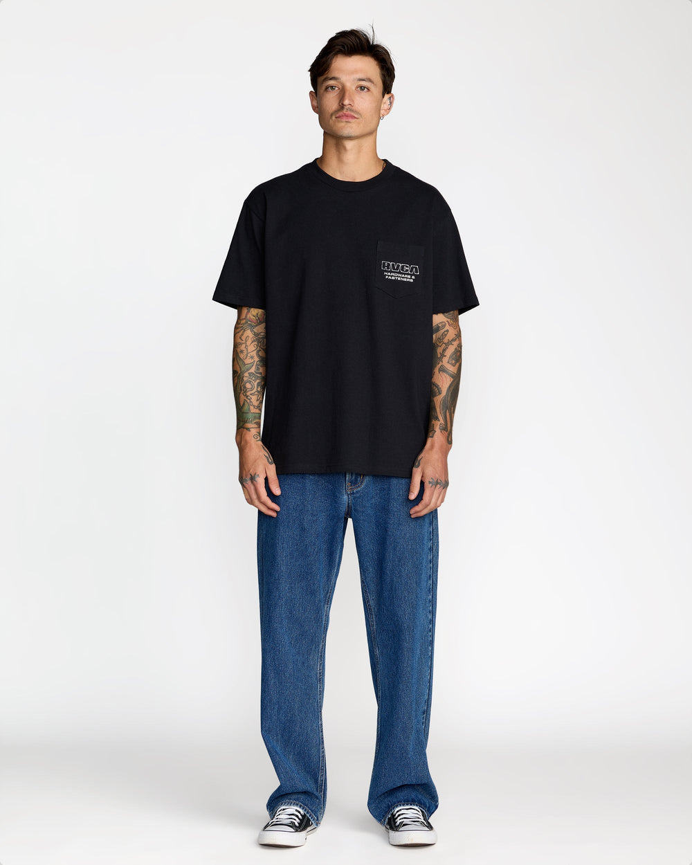 RVCA Fasteners Pocket Short Sleeve Tee - Black | RVCA near me