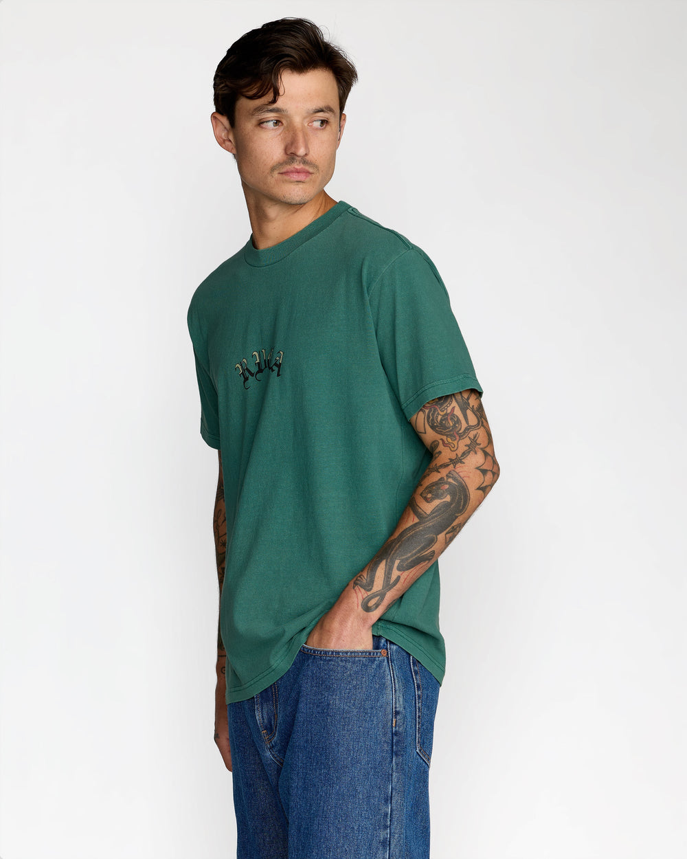 Olde Rvca Short Sleeve Tee - Grass Green | RVCA sale