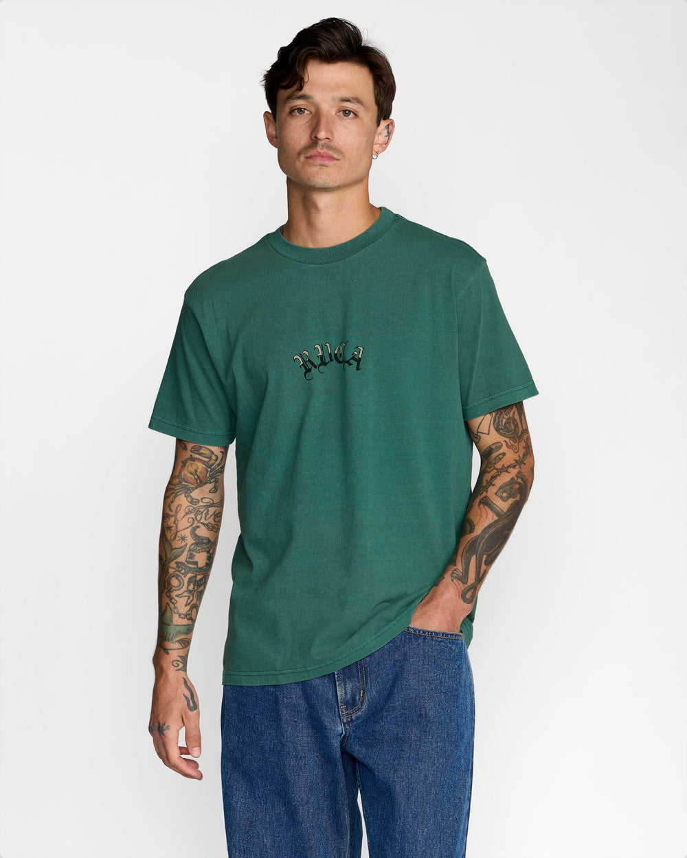 Olde Rvca Short Sleeve Tee - Grass Green | RVCA sale