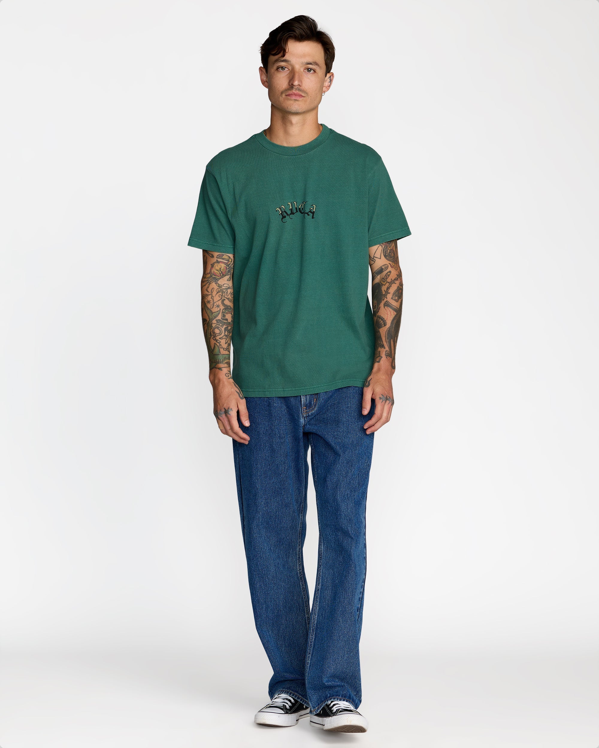Olde Rvca Short Sleeve Tee - Grass Green | RVCA sale