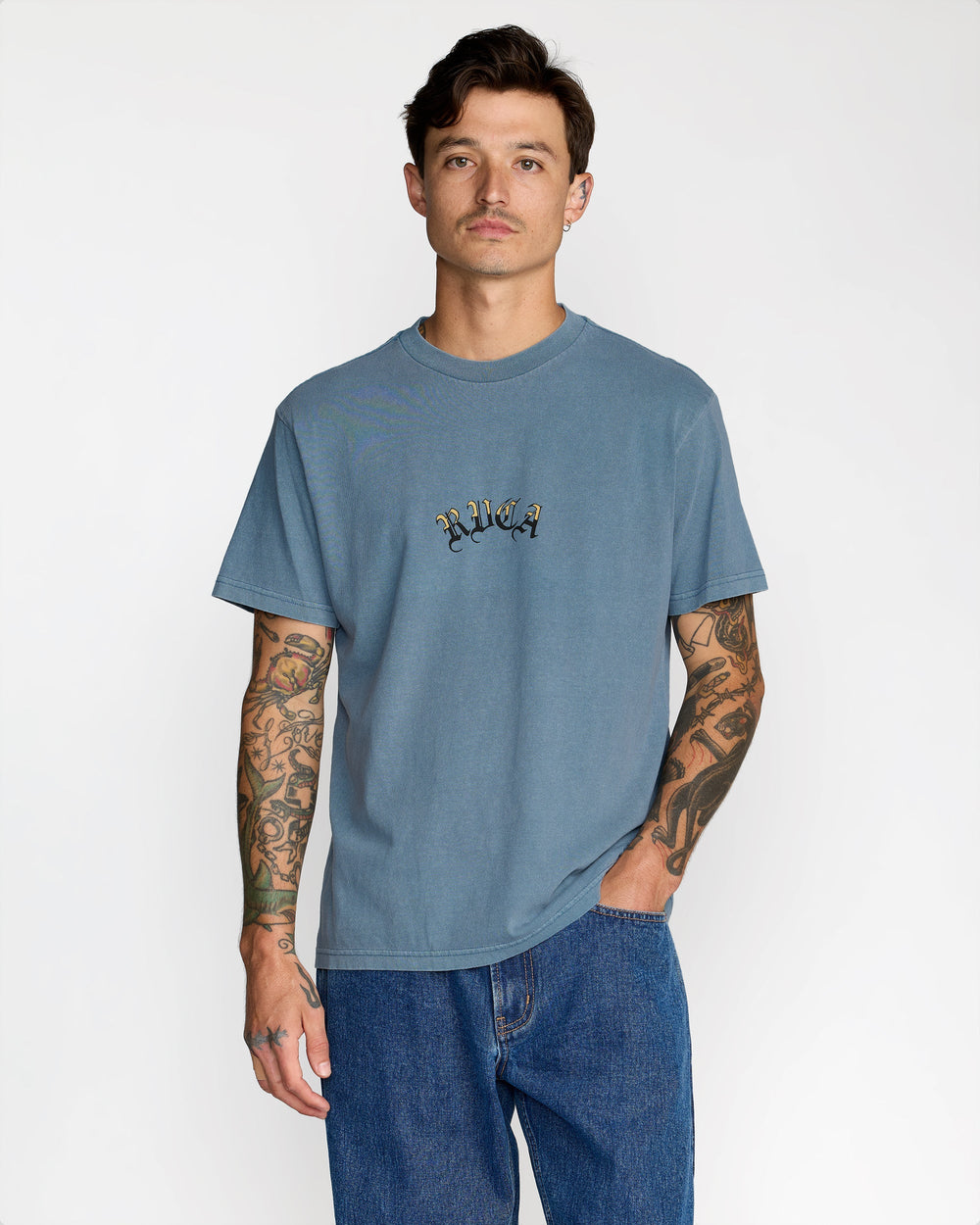 Olde Rvca Short Sleeve Tee - Vintage Navy | RVCA discount