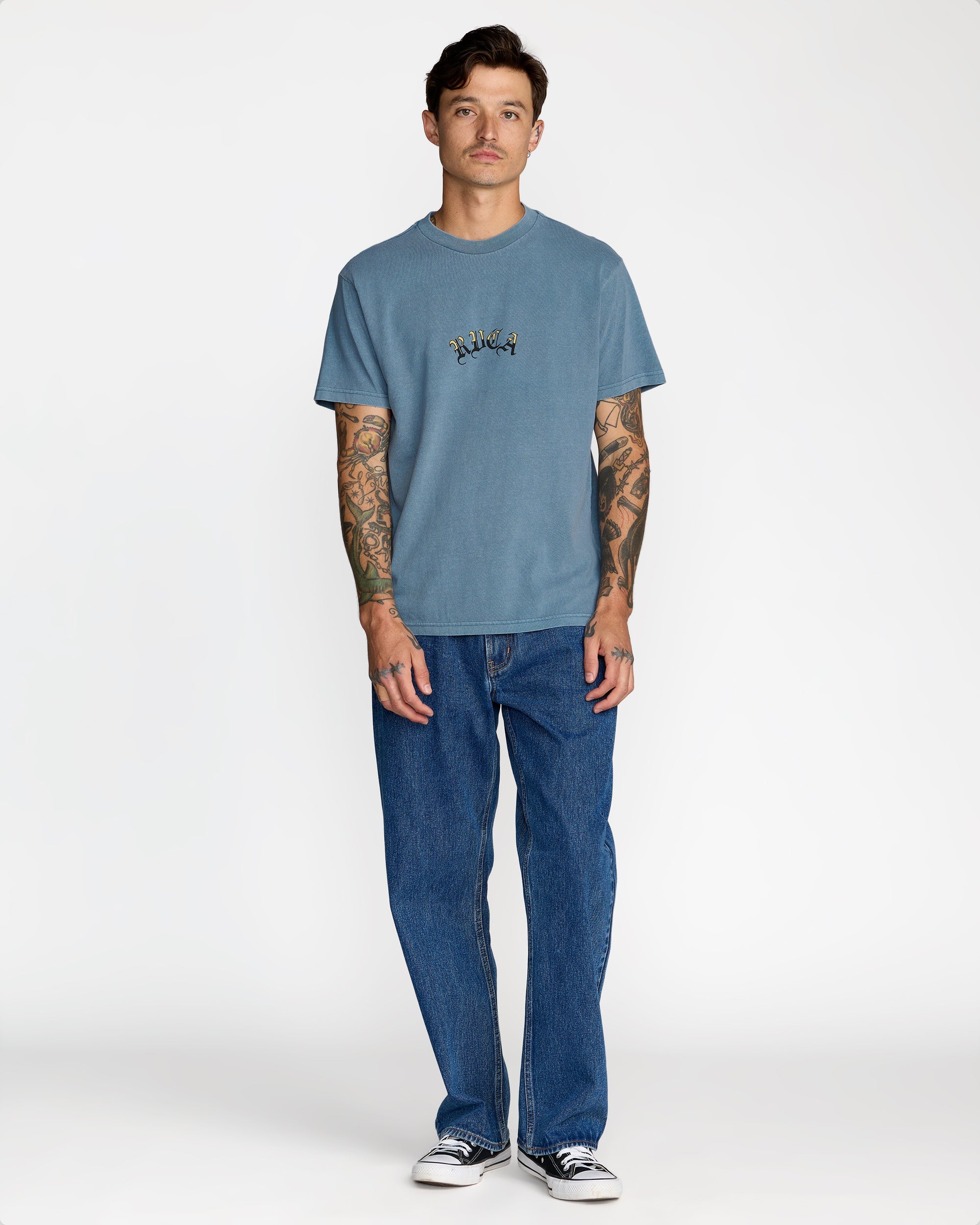 Olde Rvca Short Sleeve Tee - Vintage Navy | RVCA discount