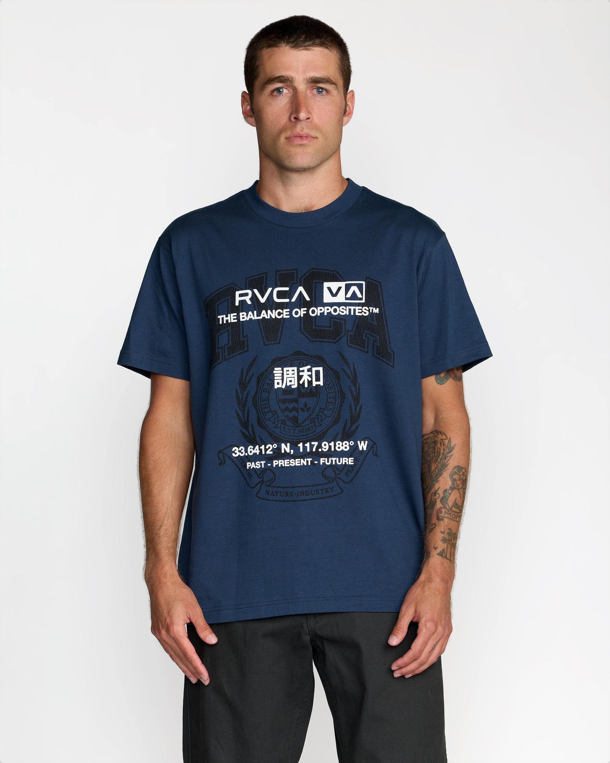 Unitext Short Sleeve Tee - Moody Blue | RVCA online