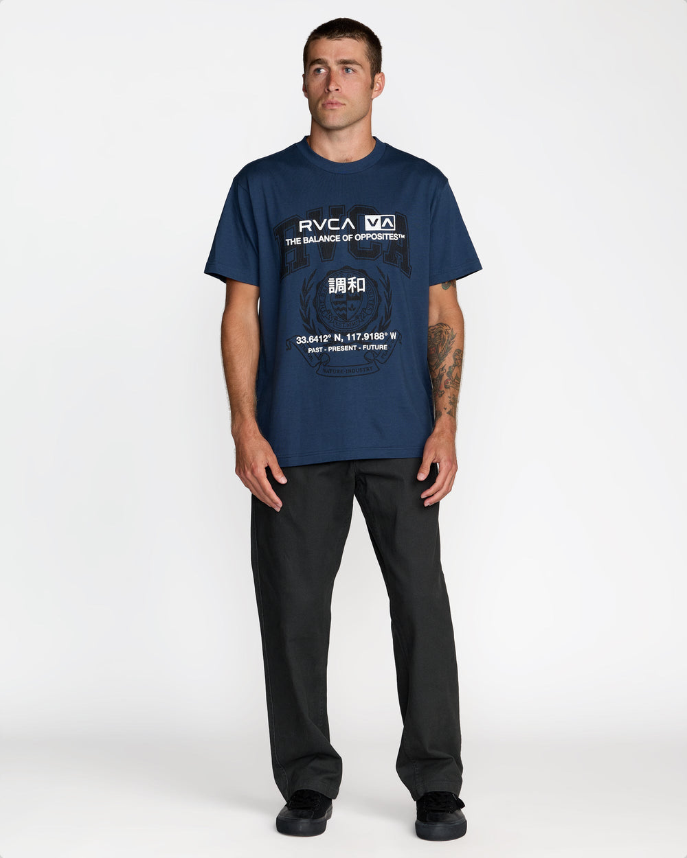 Unitext Short Sleeve Tee - Moody Blue | RVCA online