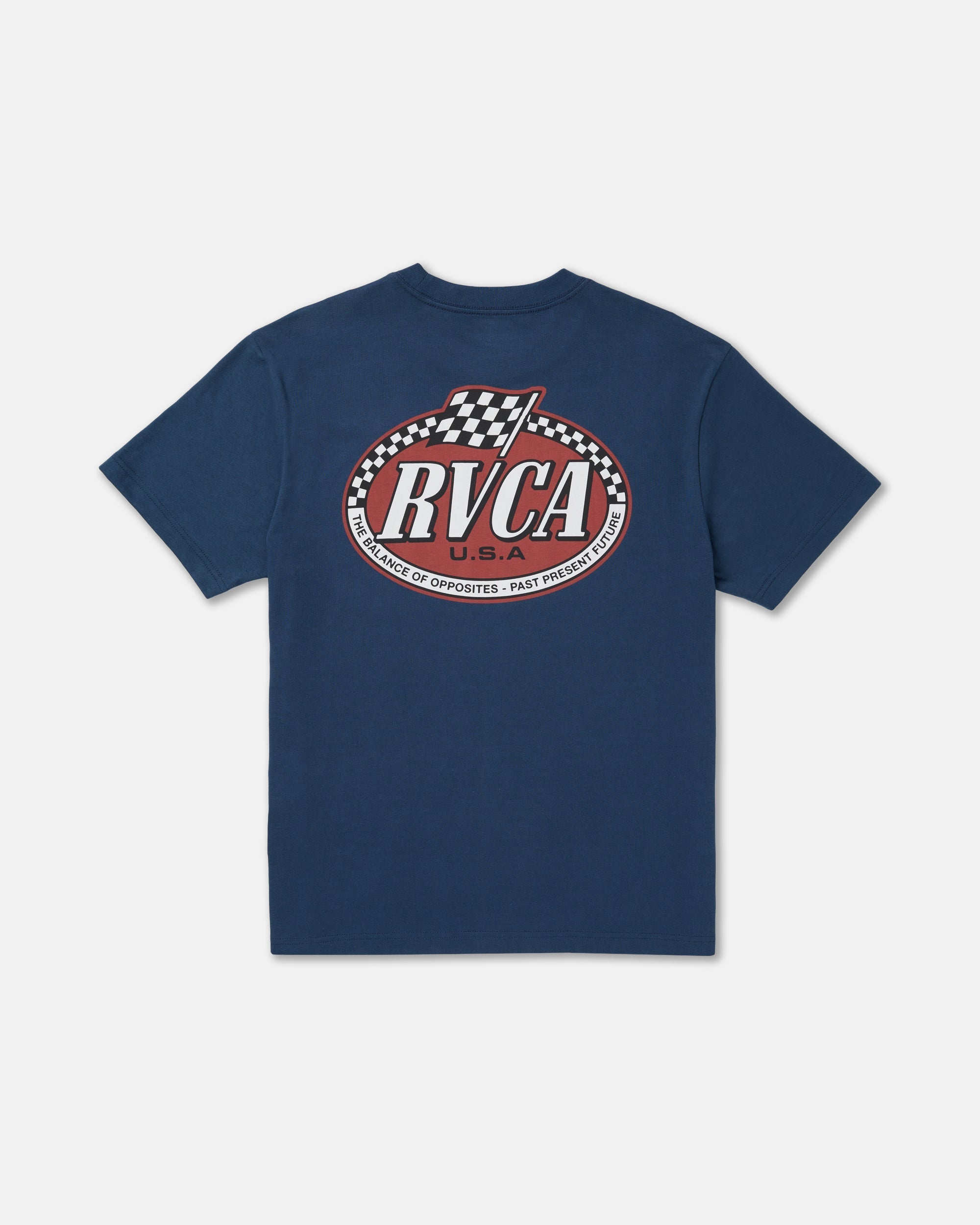 Speed Check Short Sleeve Tee - Moody Blue | RVCA on sale