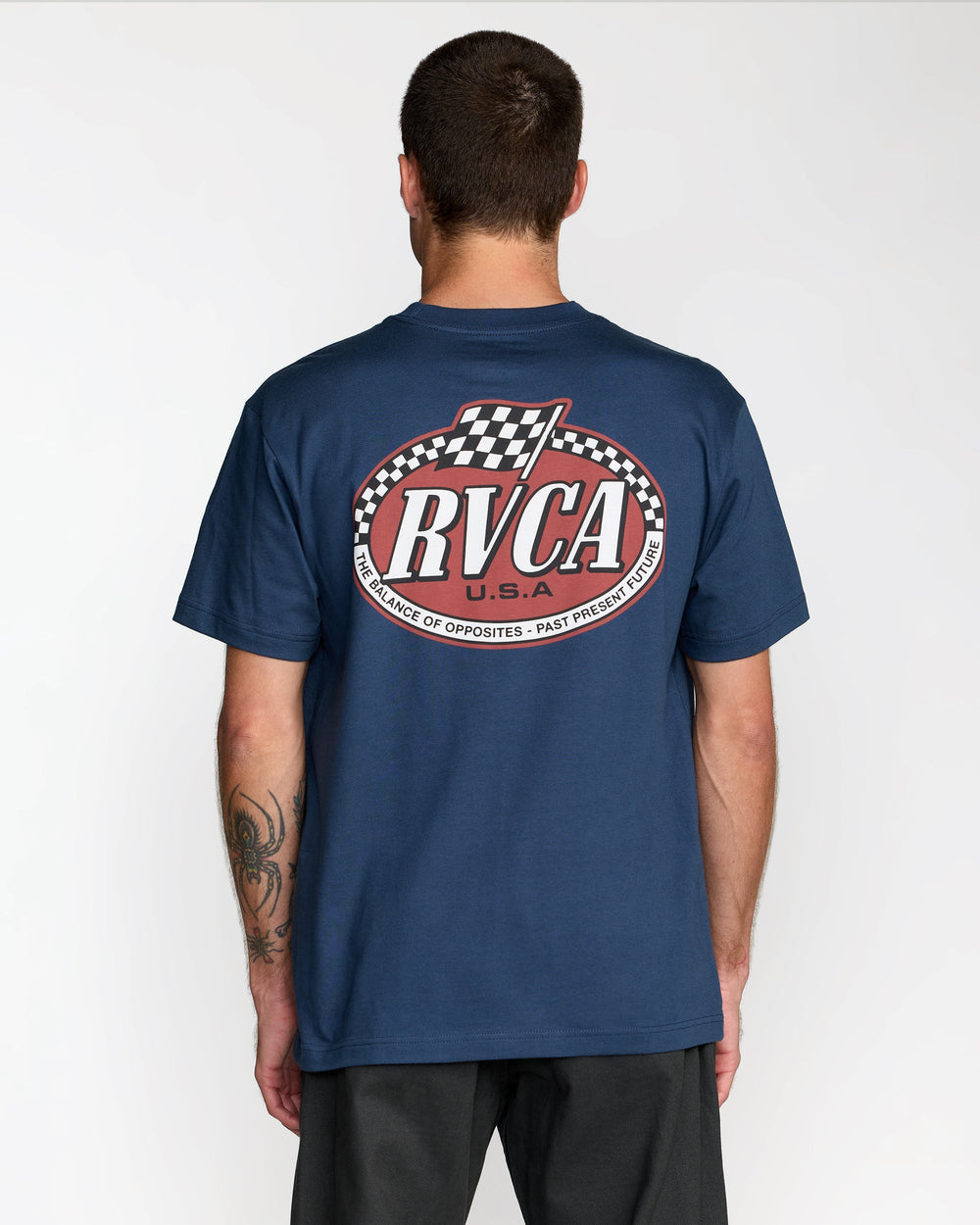 Speed Check Short Sleeve Tee - Moody Blue | RVCA on sale