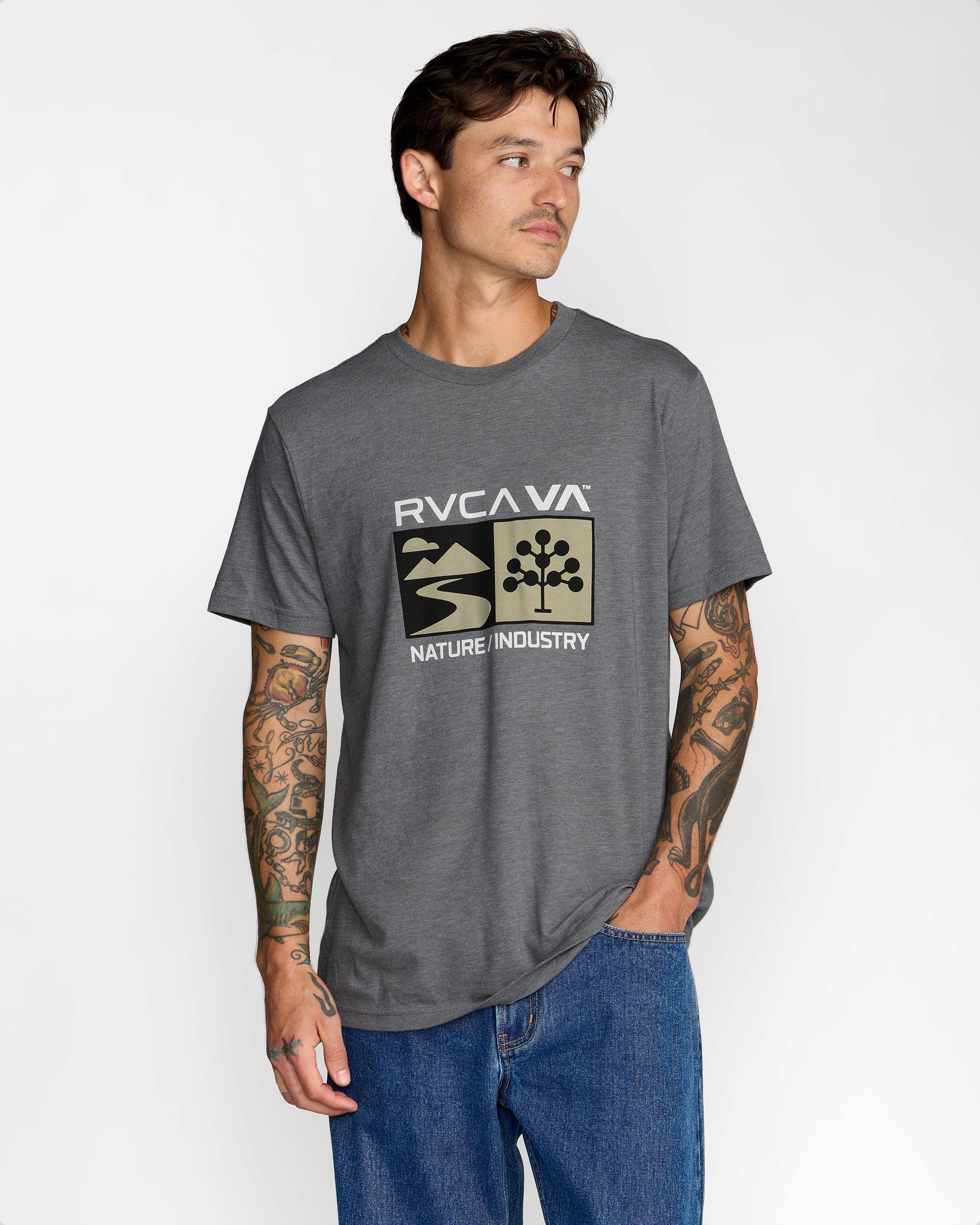 Harvester Short Sleeve Tee - Smoke | RVCA US