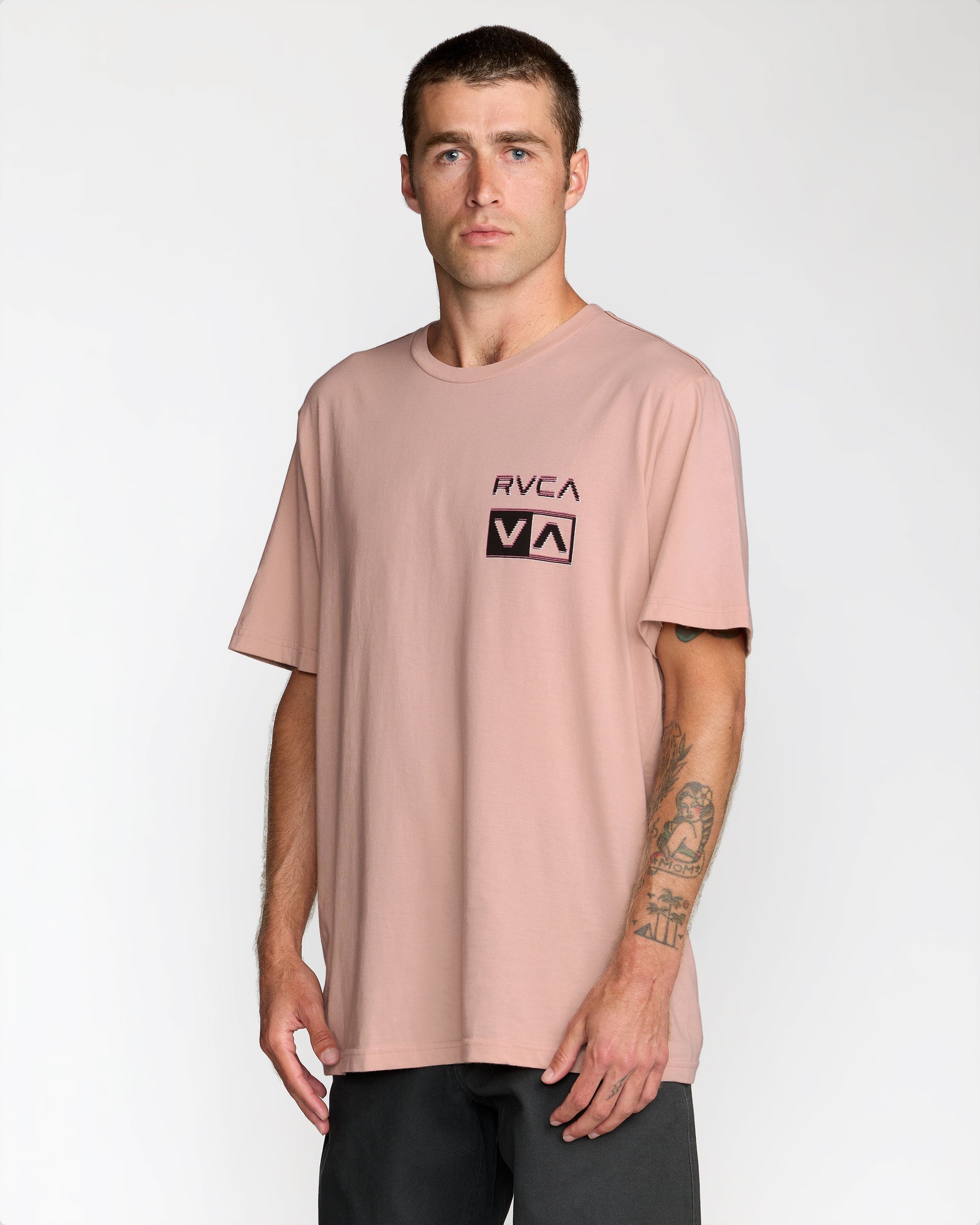 Glitch Short Sleeve Tee - Pale Mauve | RVCA sale