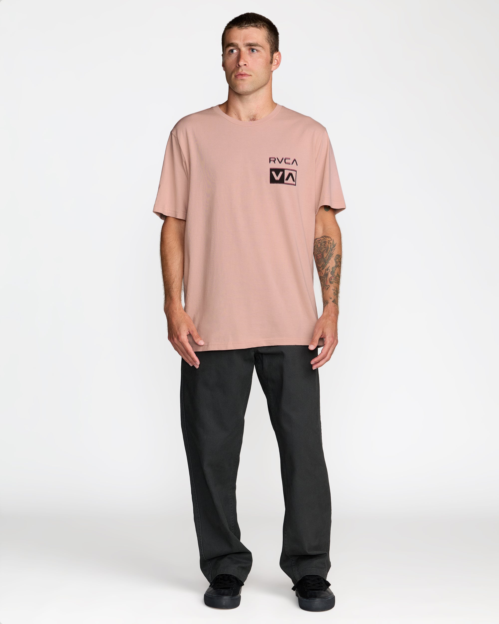 Glitch Short Sleeve Tee - Pale Mauve | RVCA sale