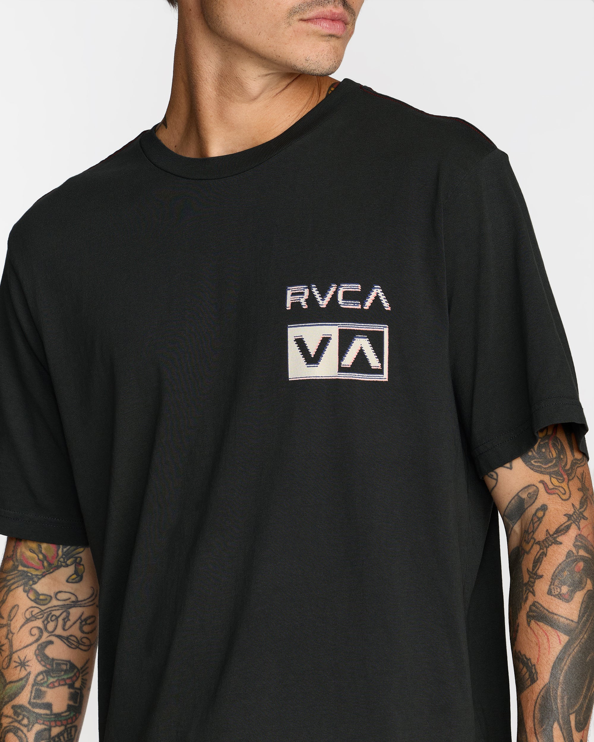 Glitch Short Sleeve Tee - Pirate Black | RVCA sale