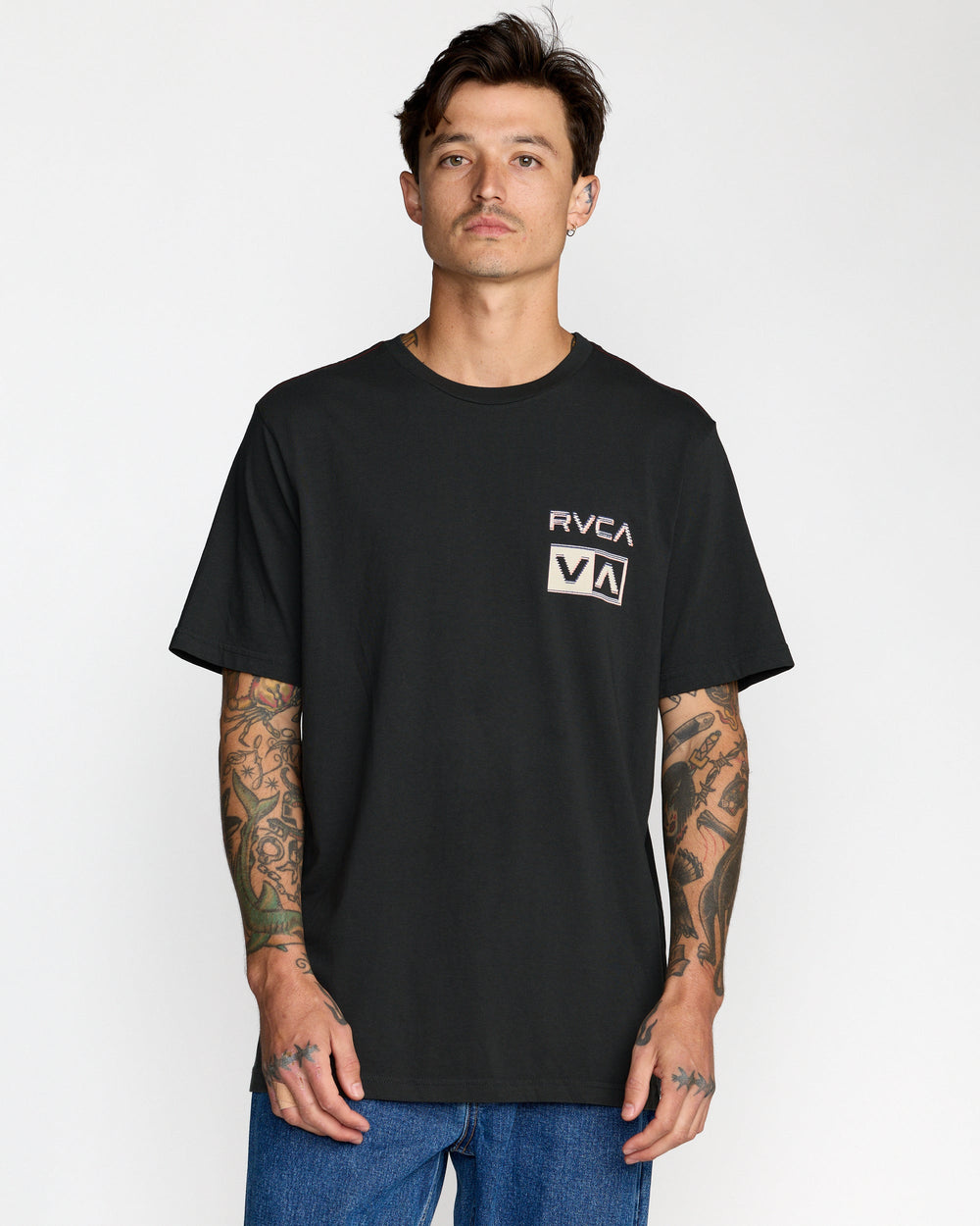 Glitch Short Sleeve Tee - Pirate Black | RVCA sale