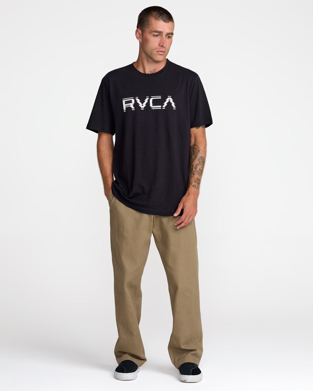 Big RVCA Glitch Short Sleeve Tee - Black | RVCA discount