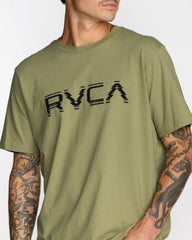 Big RVCA Glitch Short Sleeve Tee - Ranger Green | RVCA for sale