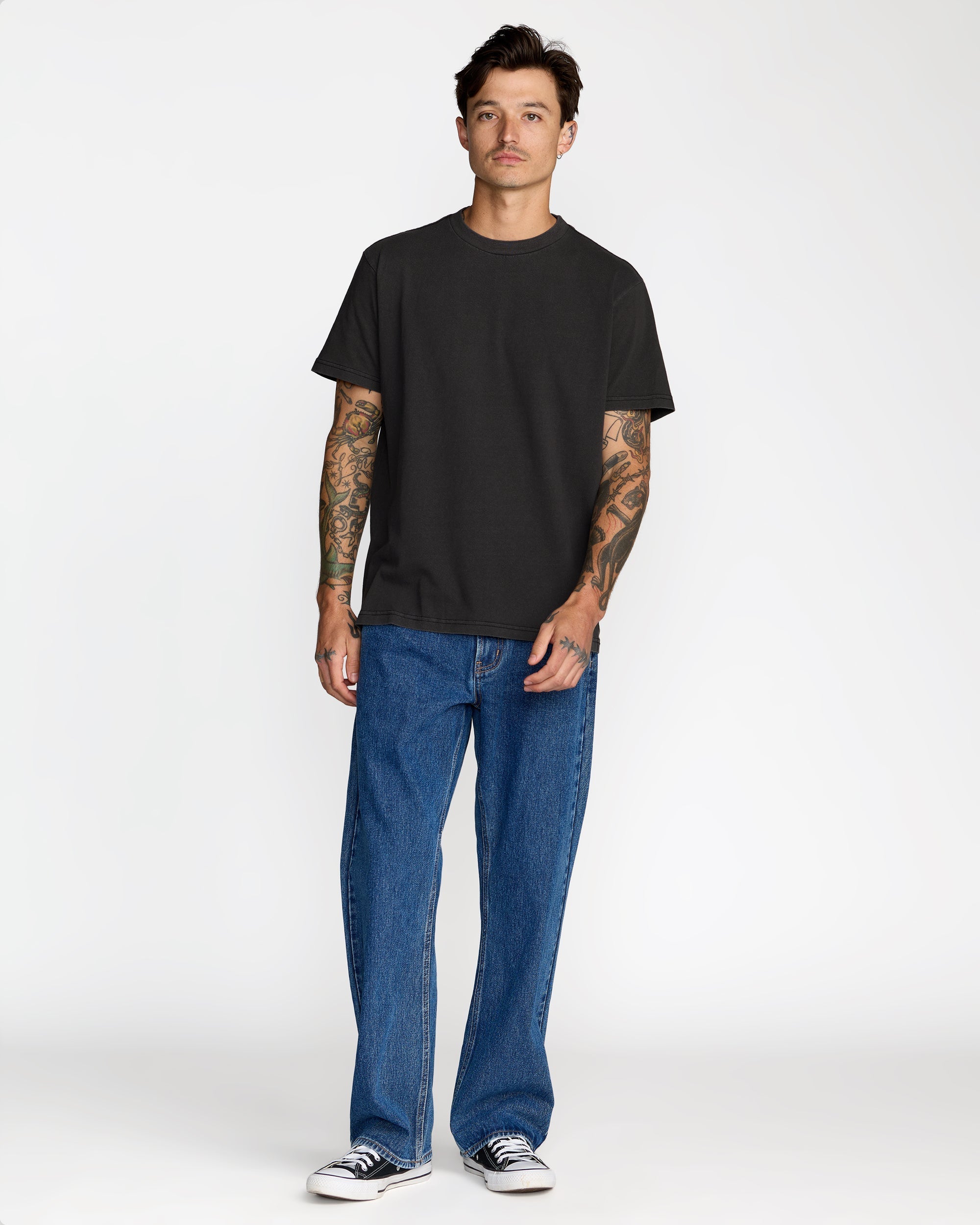 Midweight Label Short Sleeve Tee - Black | RVCA US