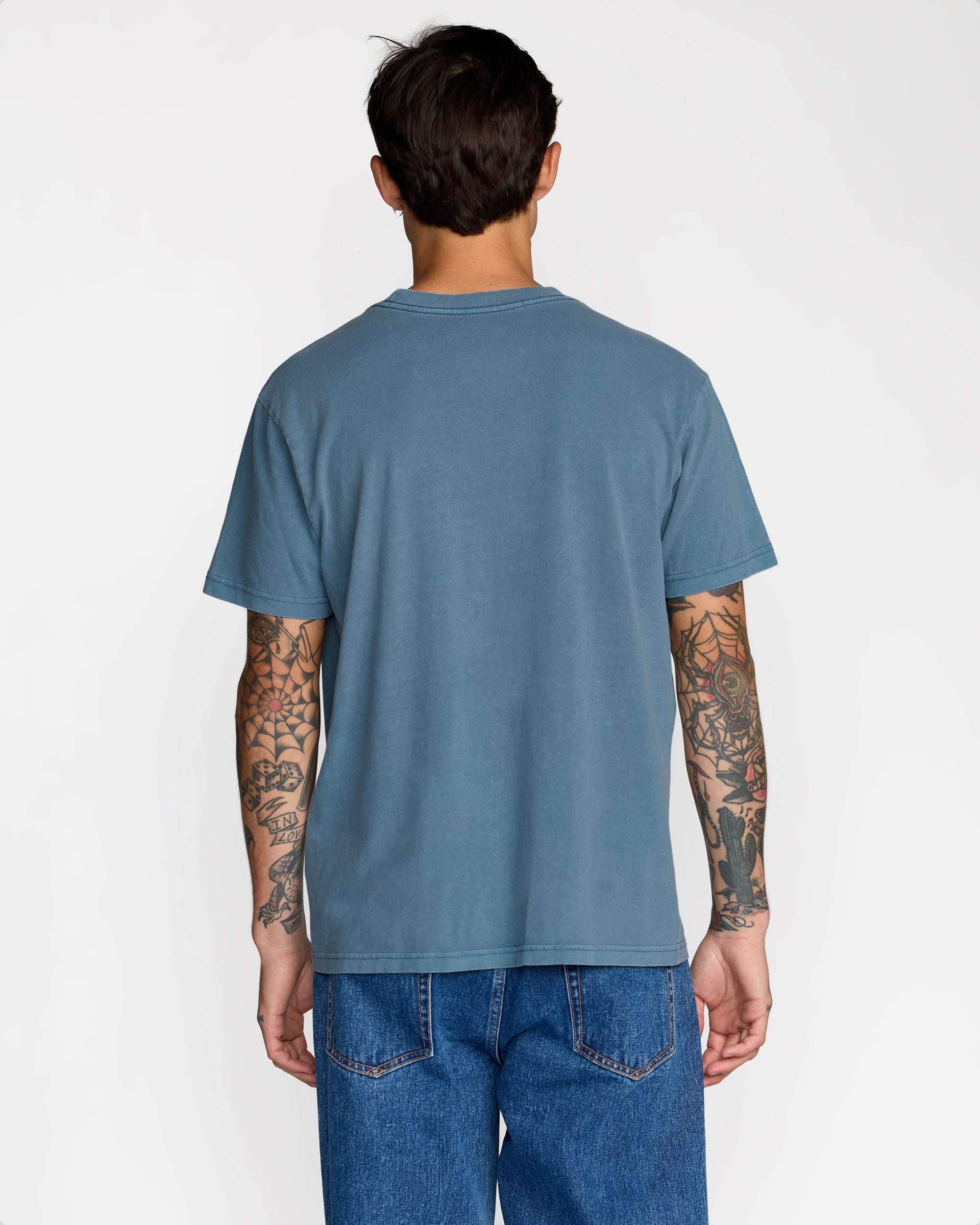 Midweight Label Short Sleeve Tee - Vintage Navy | RVCA online