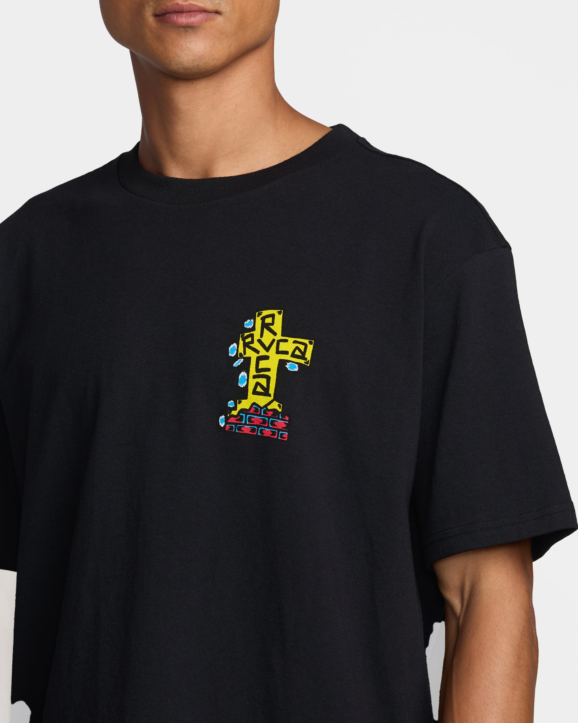 Barbacross Short Sleeve Tee - Black | RVCA on sale