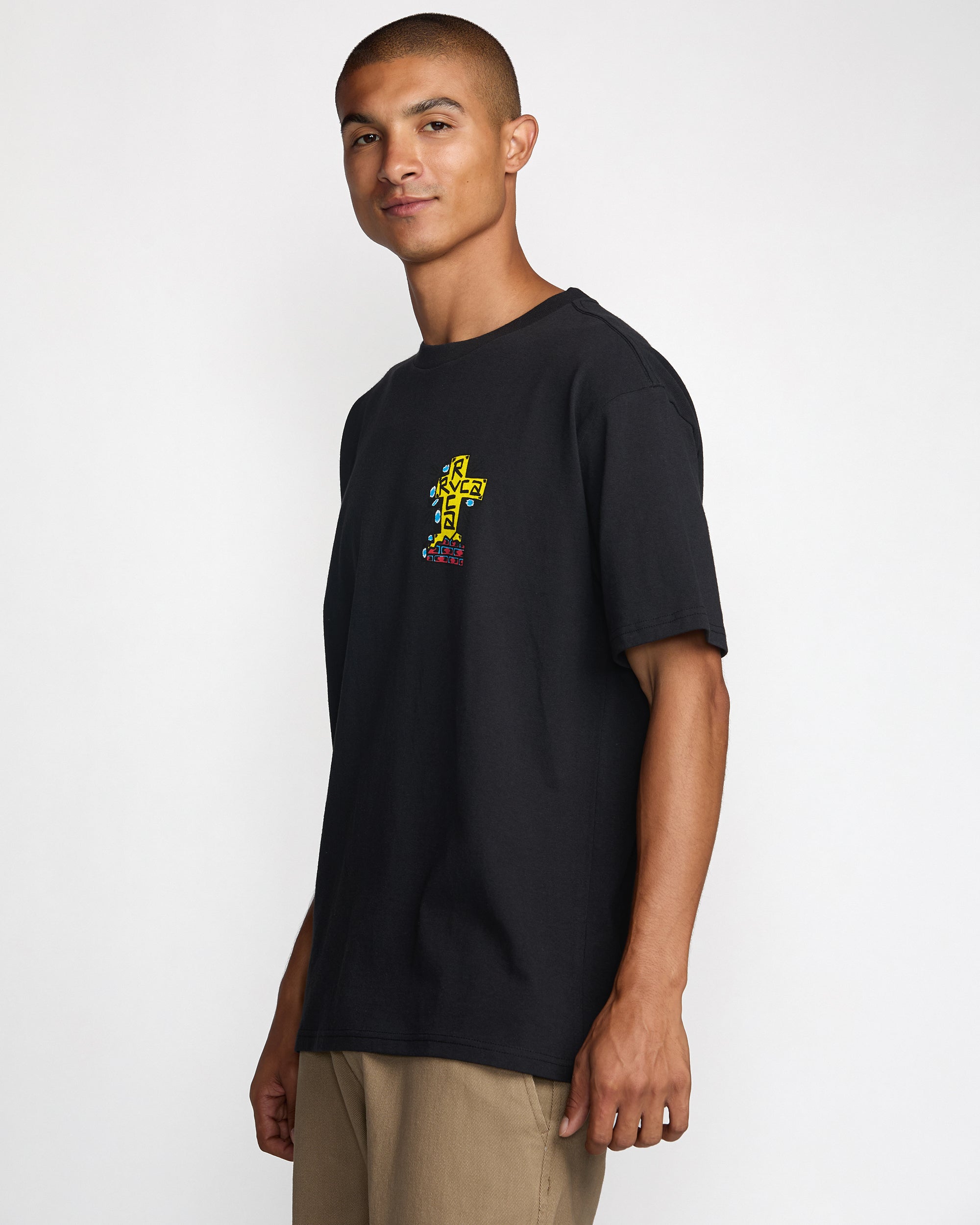 Barbacross Short Sleeve Tee - Black | RVCA on sale