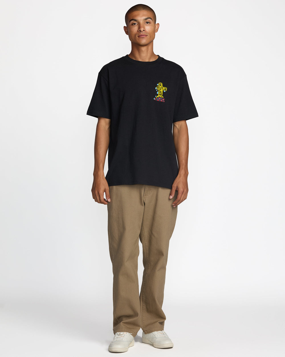 Barbacross Short Sleeve Tee - Black | RVCA on sale
