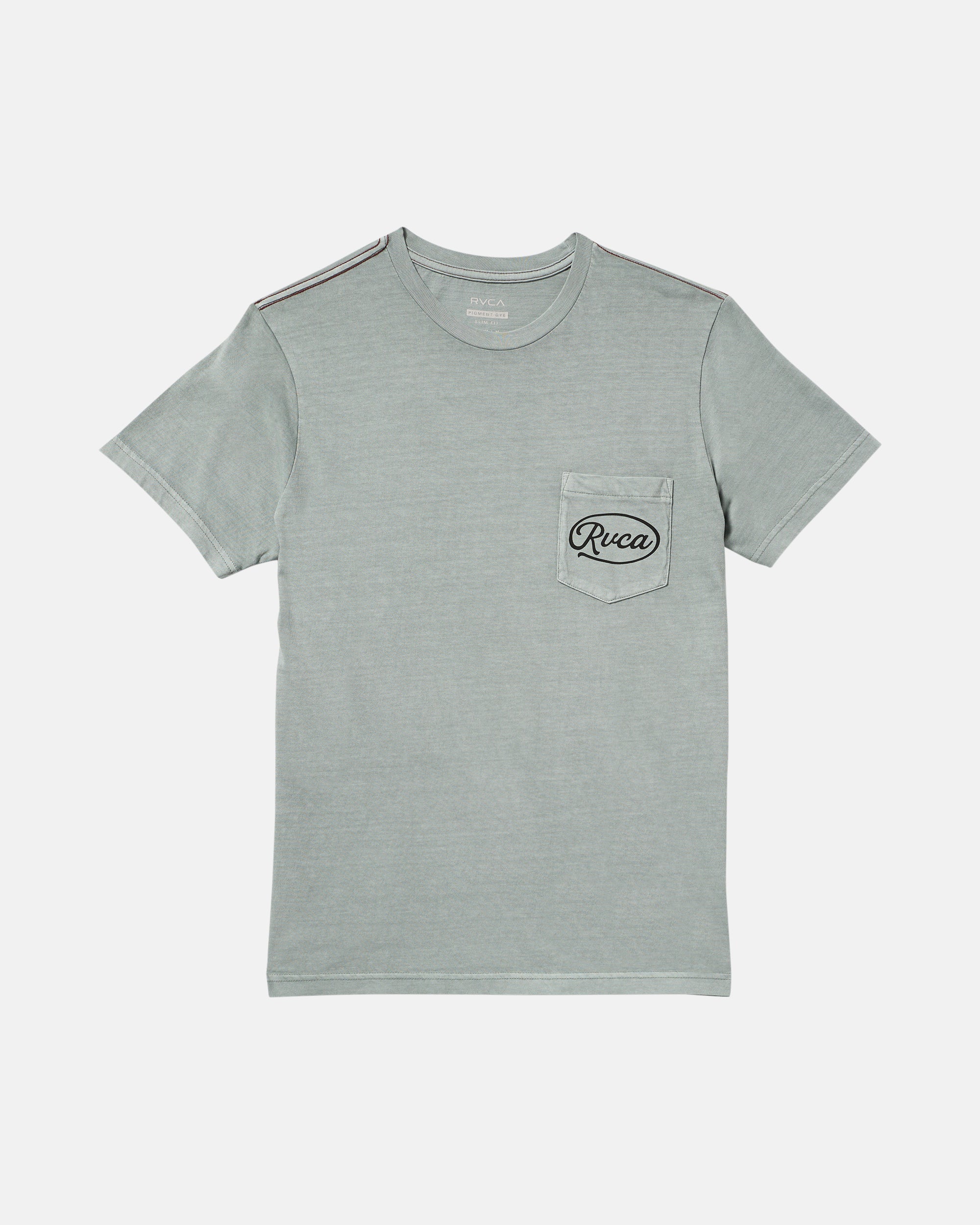 Contact Scripts Pocket Short Sleeve Tee - Monument | RVCA US