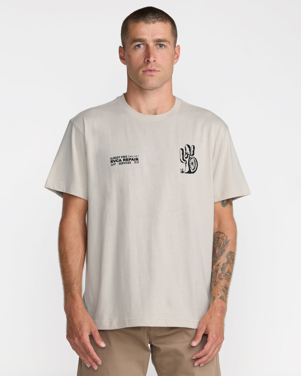 Cycle Service Short Sleeve Tee - Ceramic | RVCA on sale