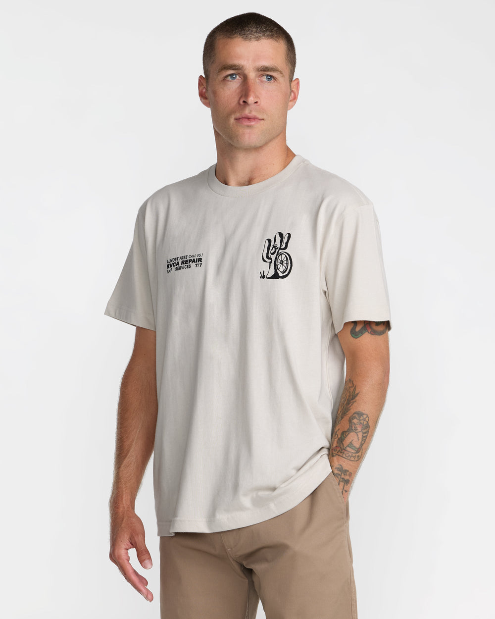 Cycle Service Short Sleeve Tee - Ceramic | RVCA on sale