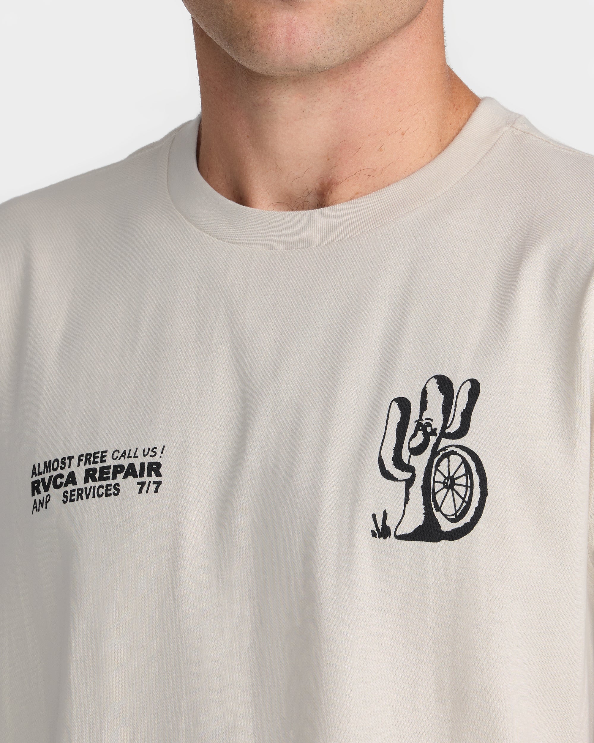 Cycle Service Short Sleeve Tee - Ceramic | RVCA on sale