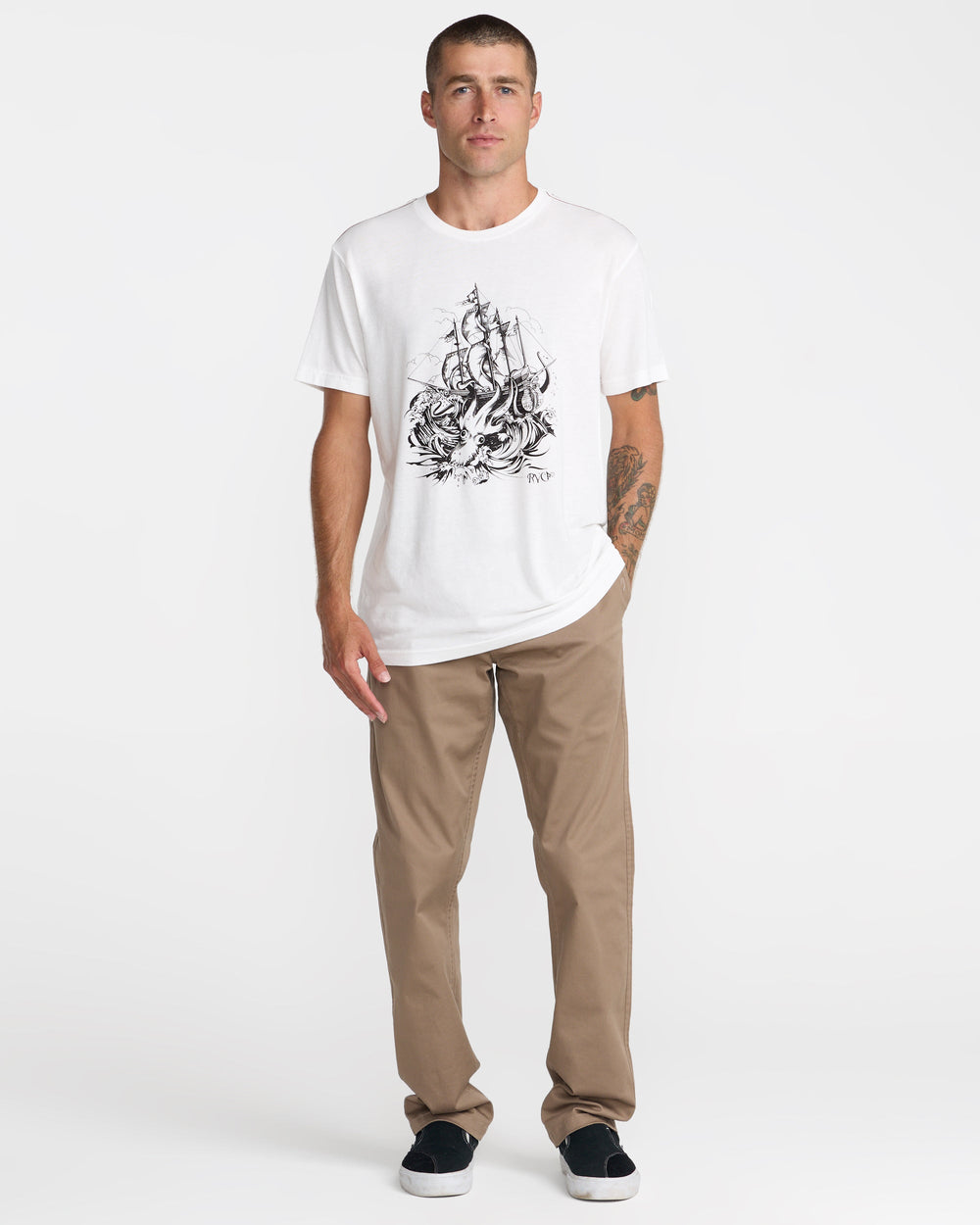 High Seas Short Sleeve Tee - Antique White | RVCA US