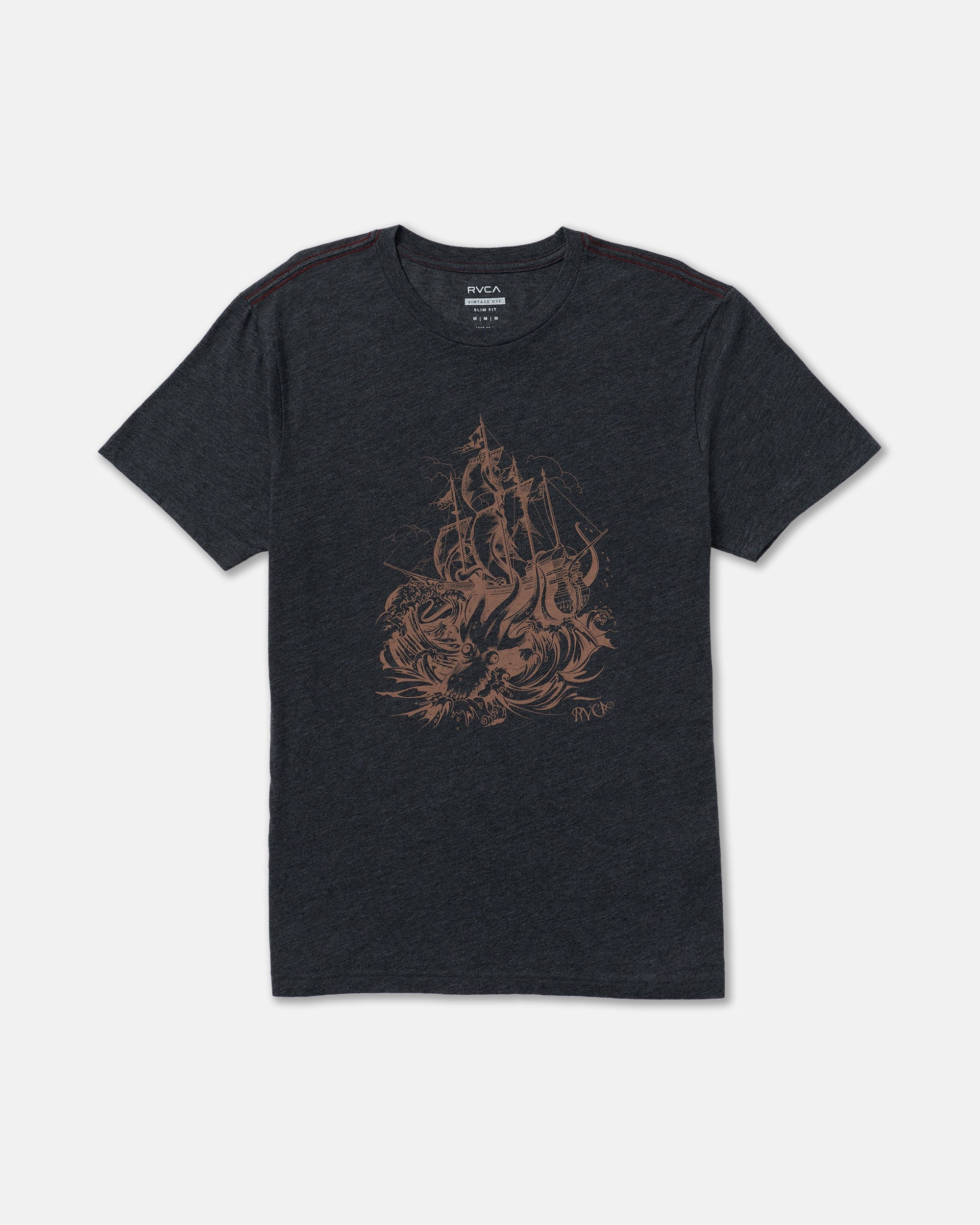 High Seas Short Sleeve Tee - Pirate Black | RVCA online