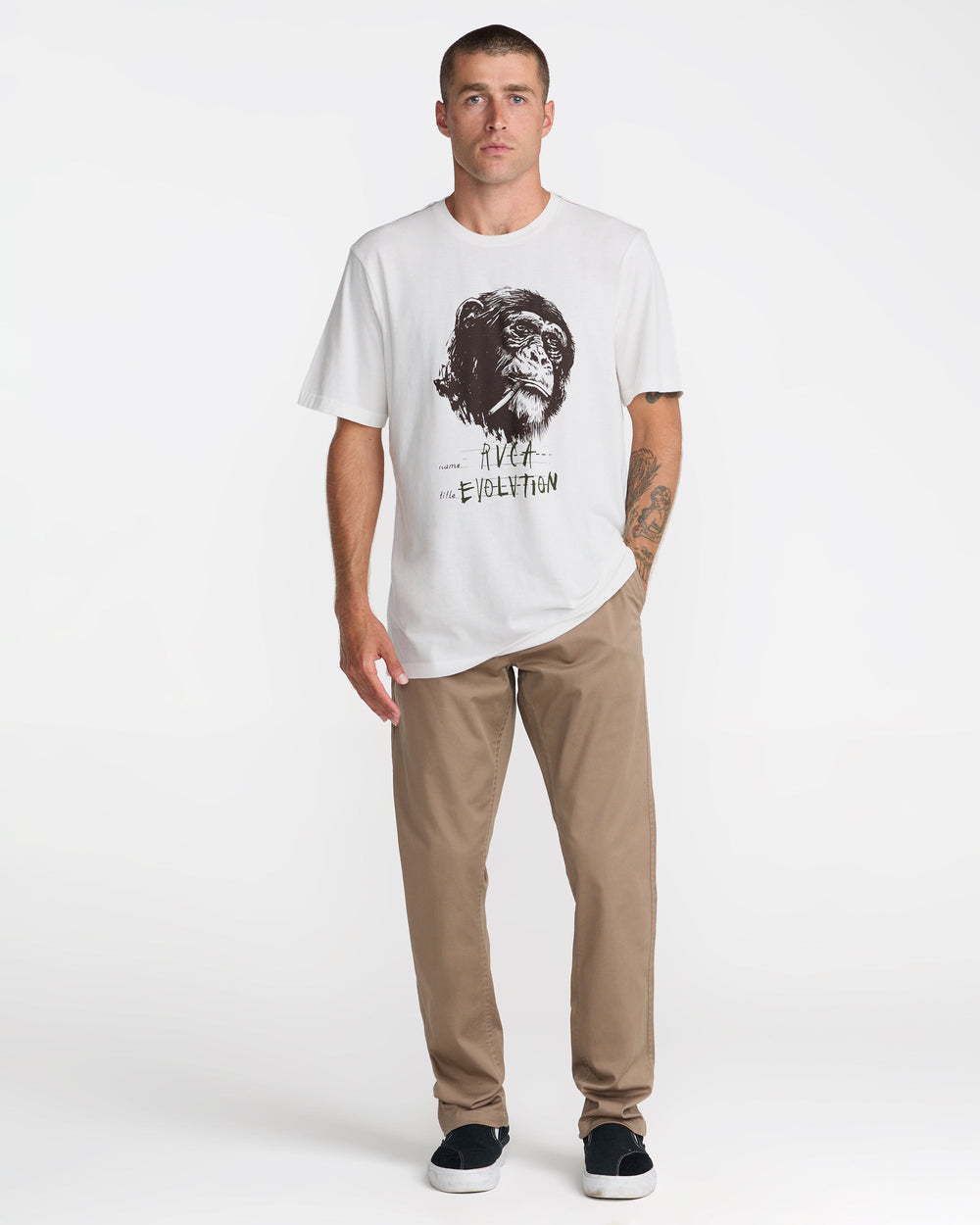 RVCA Evolution Short Sleeve Tee - Antique White | RVCA on sale