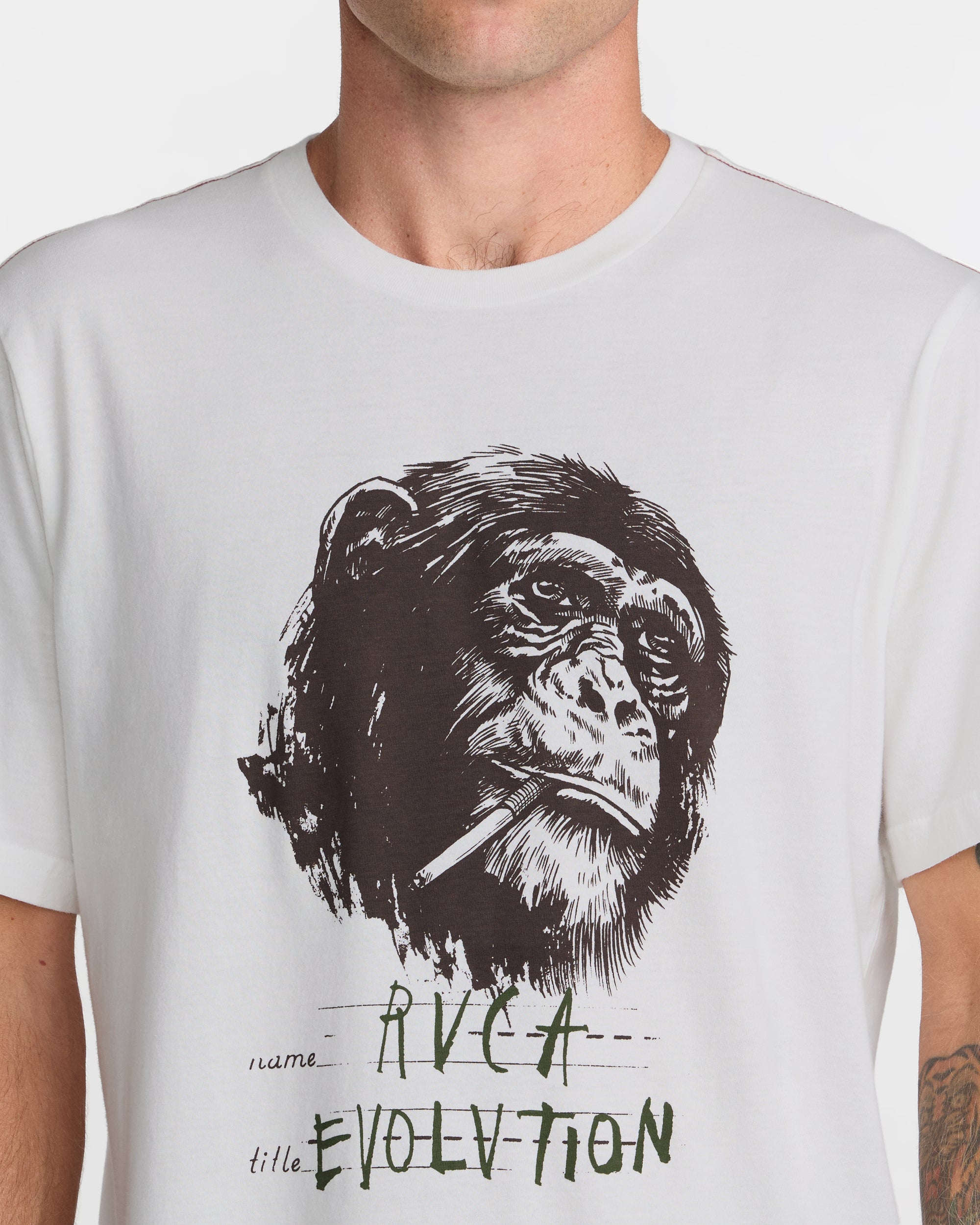 RVCA Evolution Short Sleeve Tee - Antique White | RVCA on sale