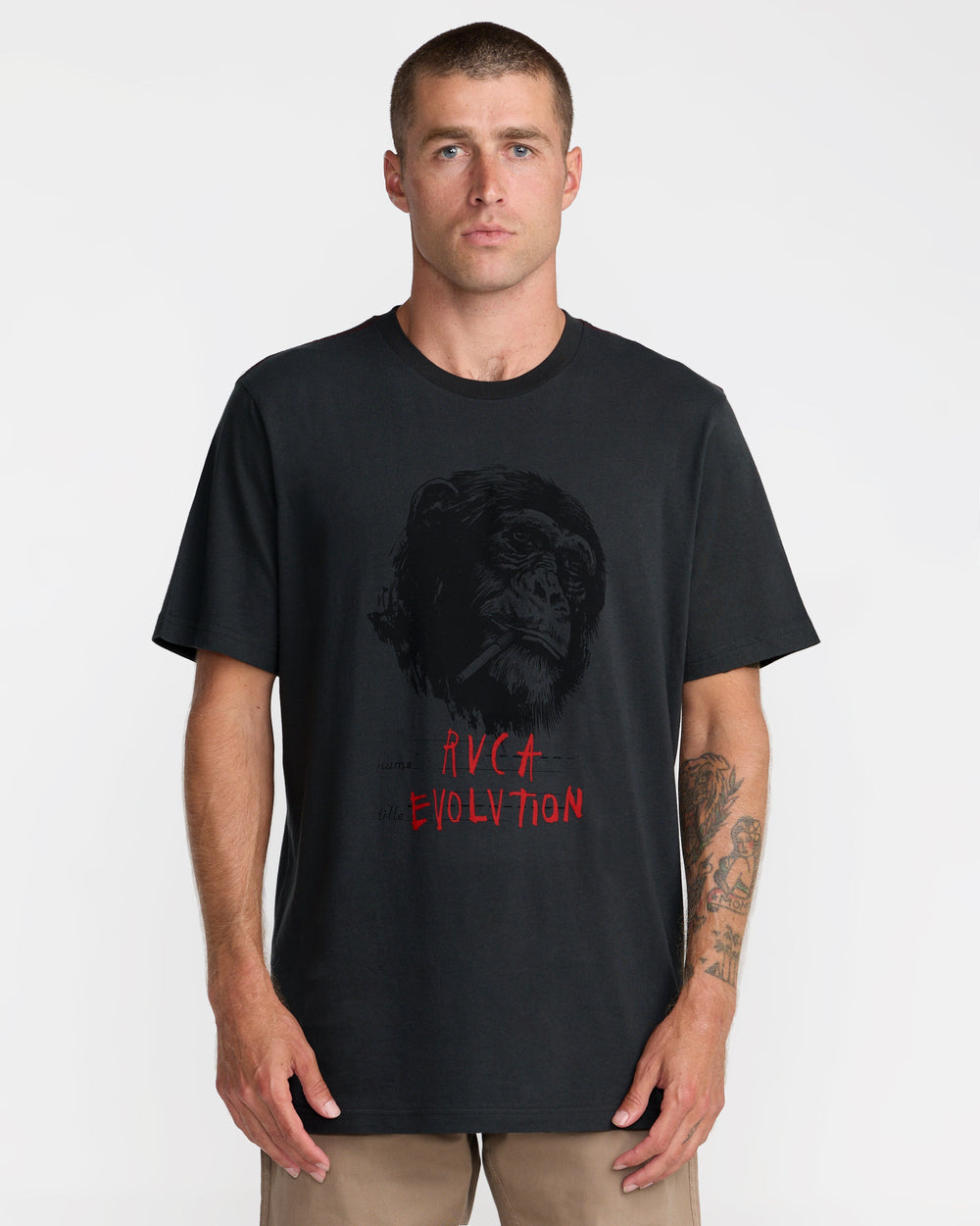 RVCA Evolution Short Sleeve Tee - Pirate Black | RVCA for sale