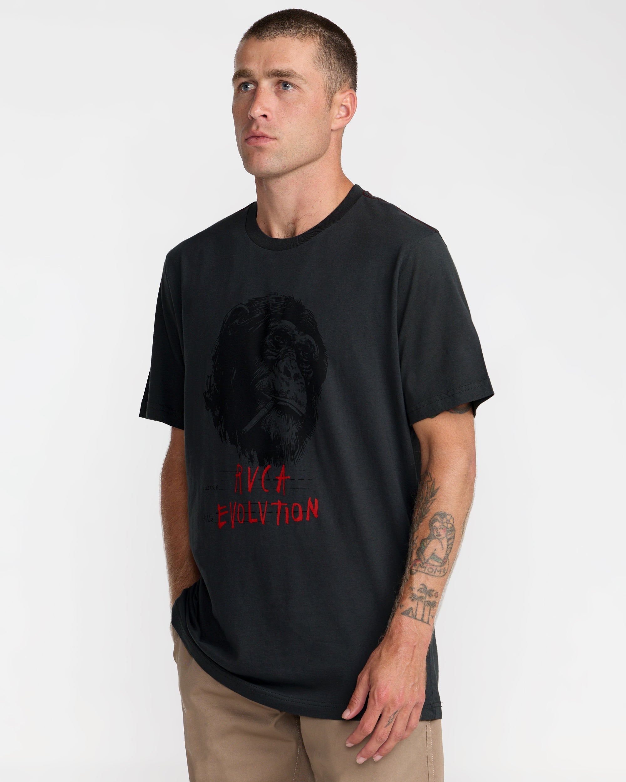 RVCA Evolution Short Sleeve Tee - Pirate Black | RVCA for sale