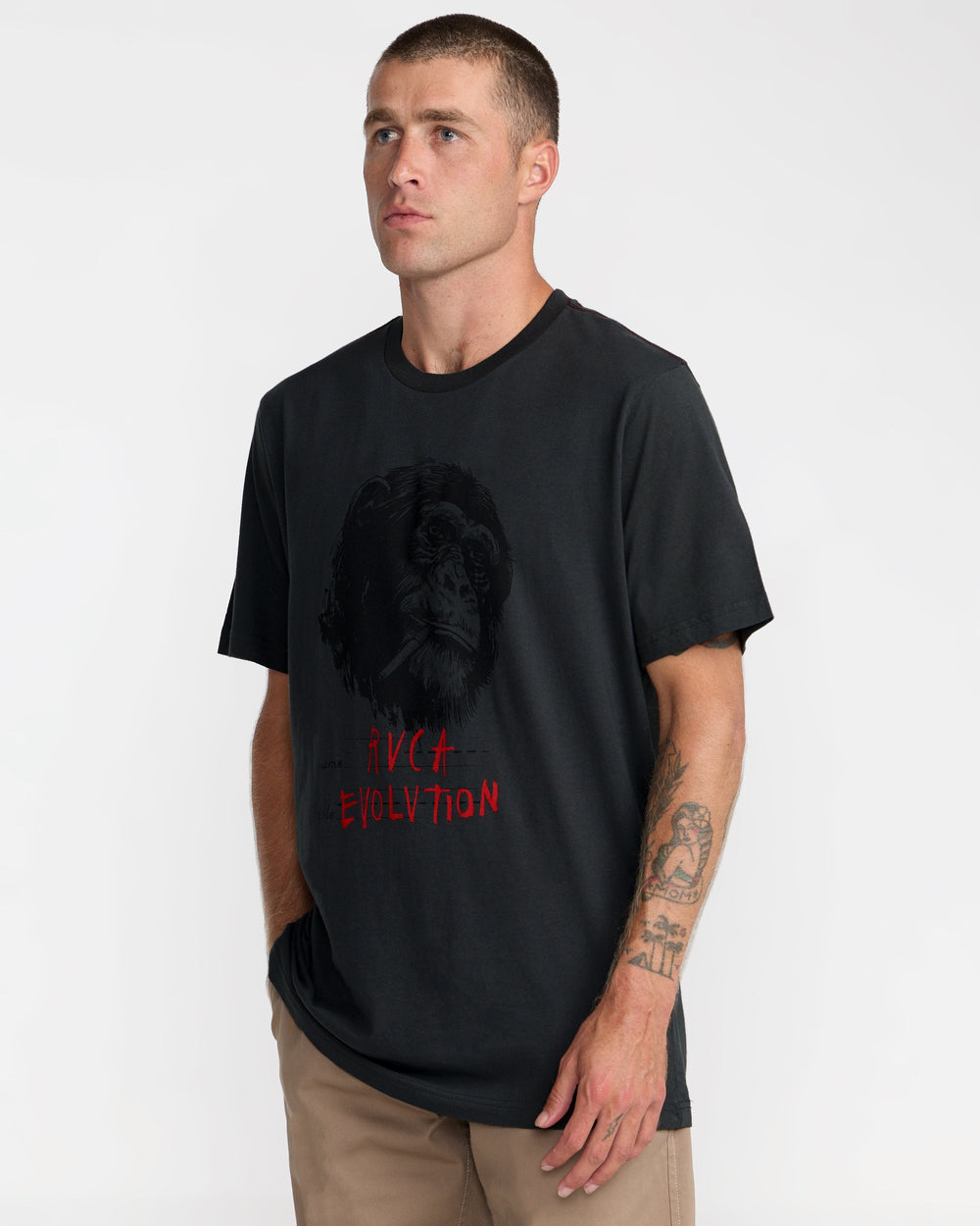 RVCA Evolution Short Sleeve Tee - Pirate Black | RVCA for sale