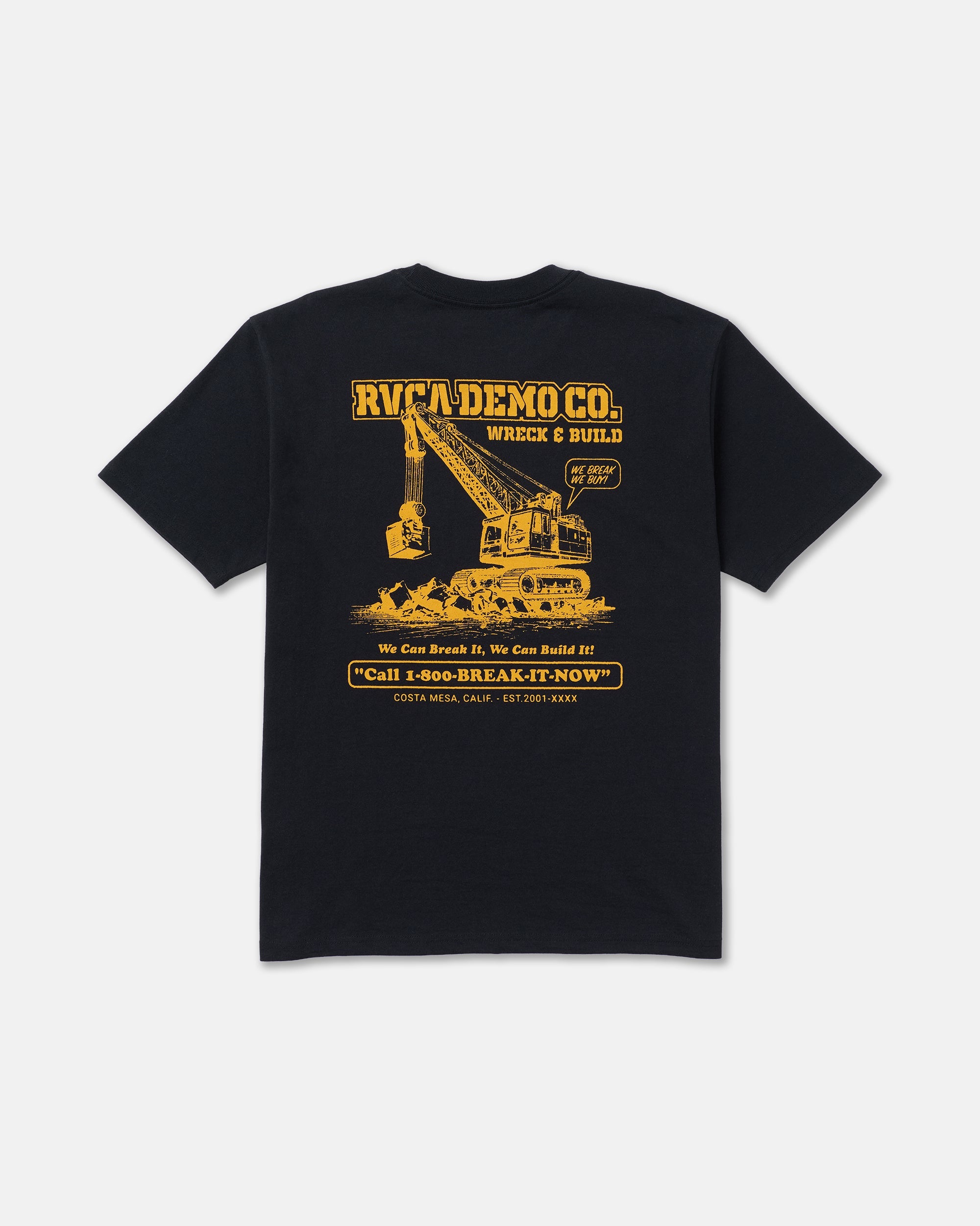 Demo Short Sleeve Tee - Black | RVCA outlet