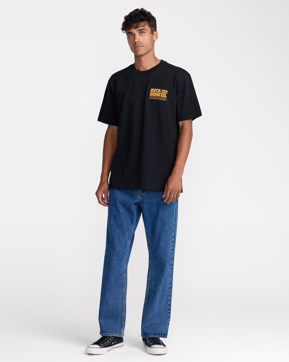 Demo Short Sleeve Tee - Black | RVCA outlet