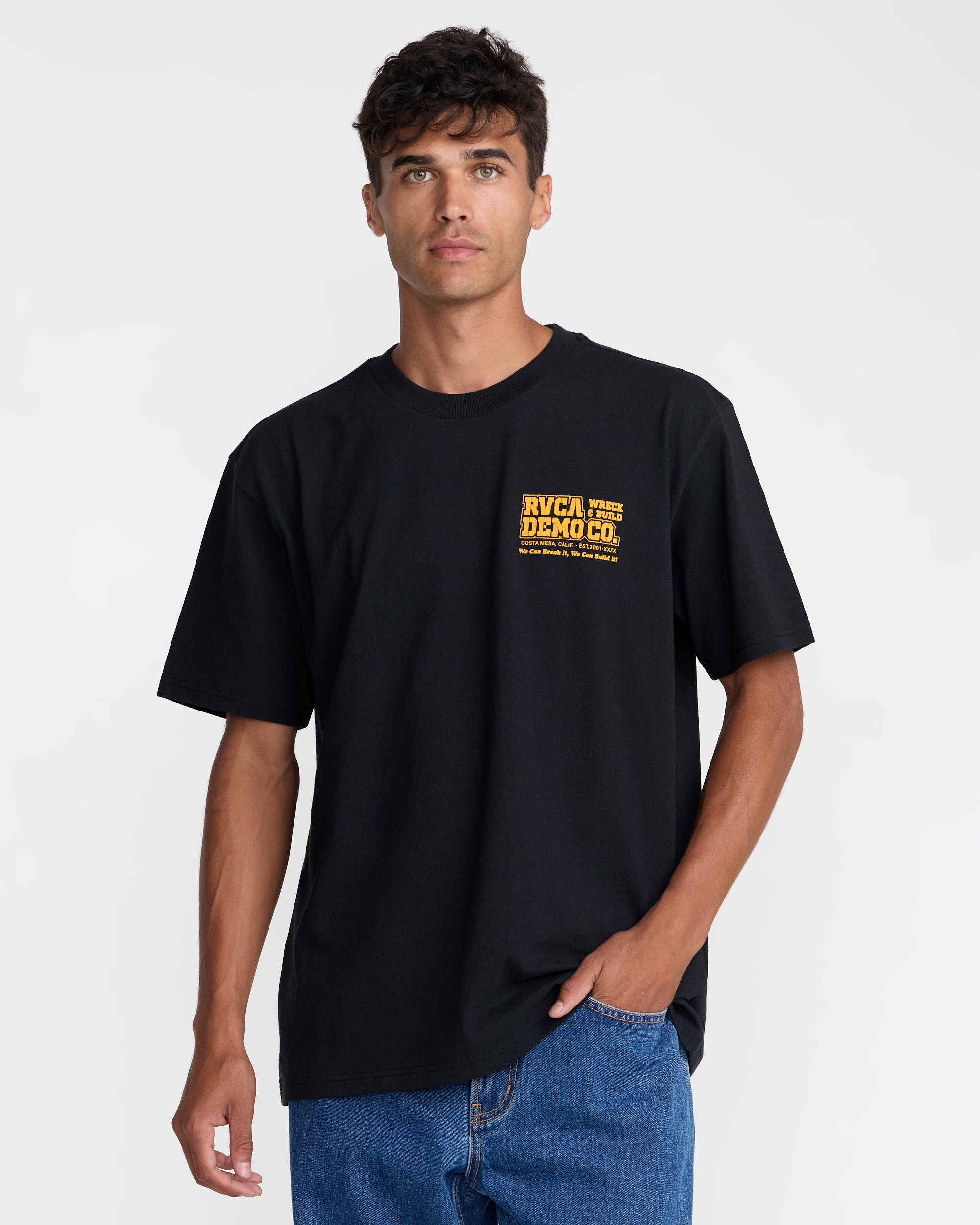 Demo Short Sleeve Tee - Black | RVCA outlet