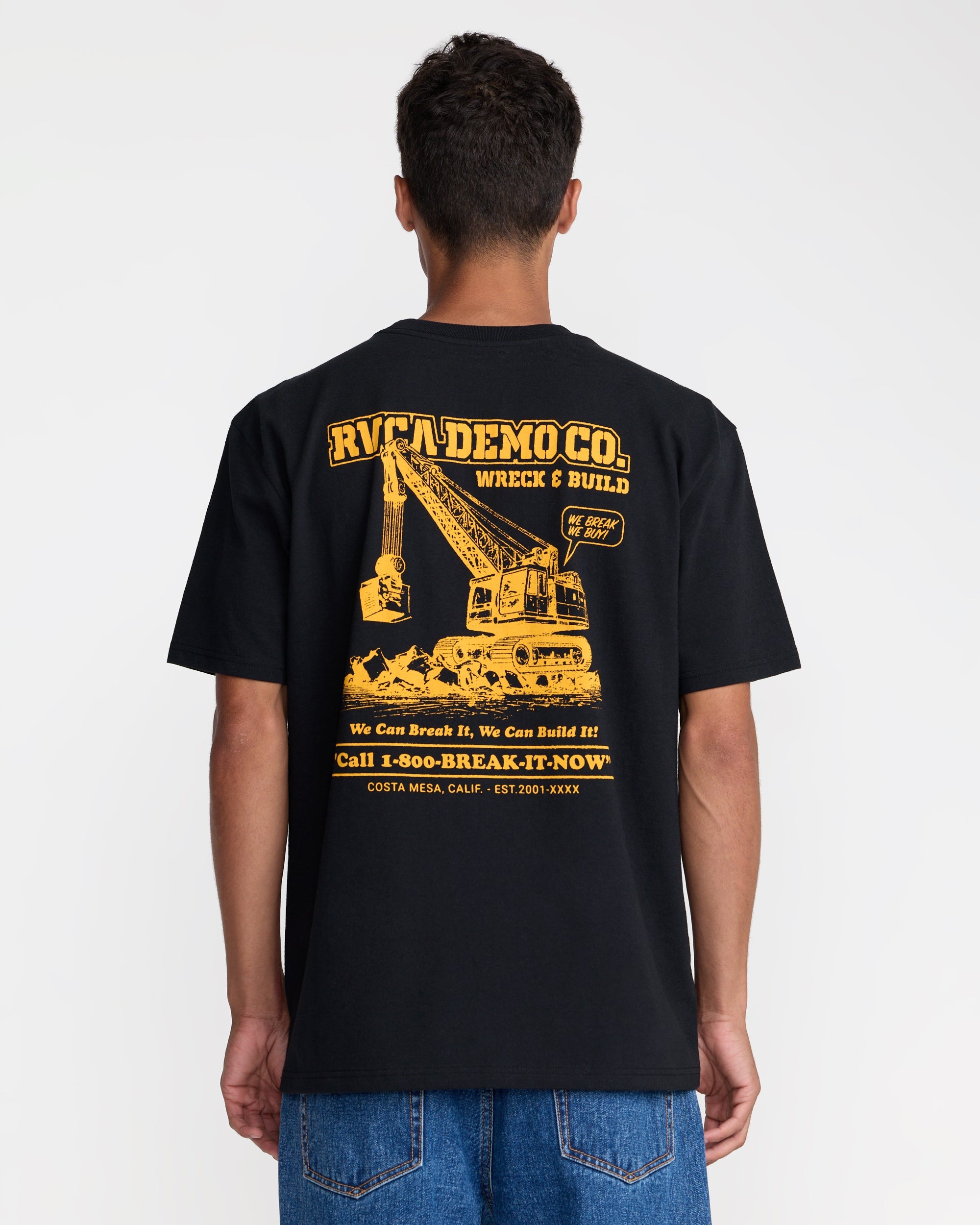 Demo Short Sleeve Tee - Black | RVCA outlet