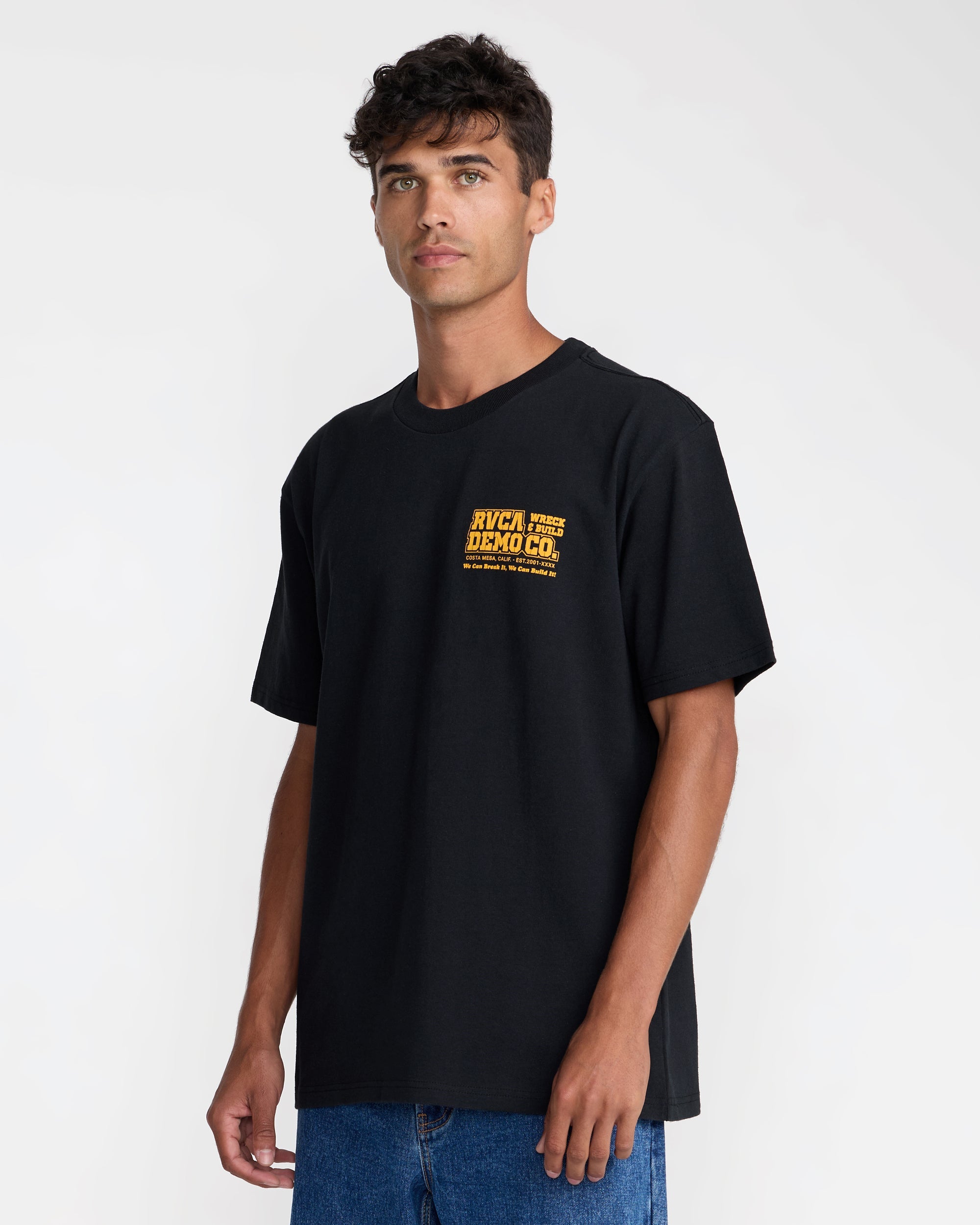 Demo Short Sleeve Tee - Black | RVCA outlet
