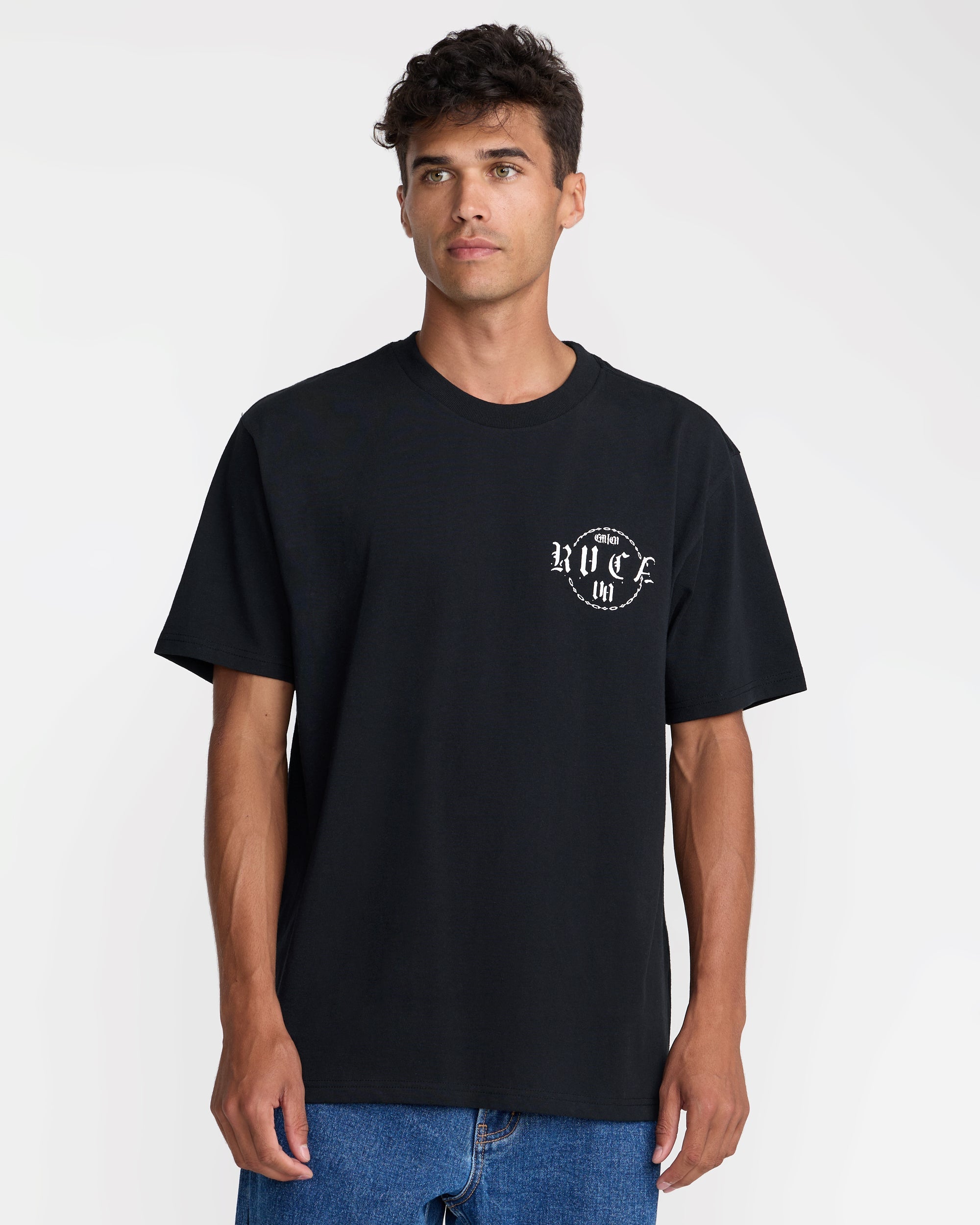 Dark Link Short Sleeve Tee - Black | RVCA outlet
