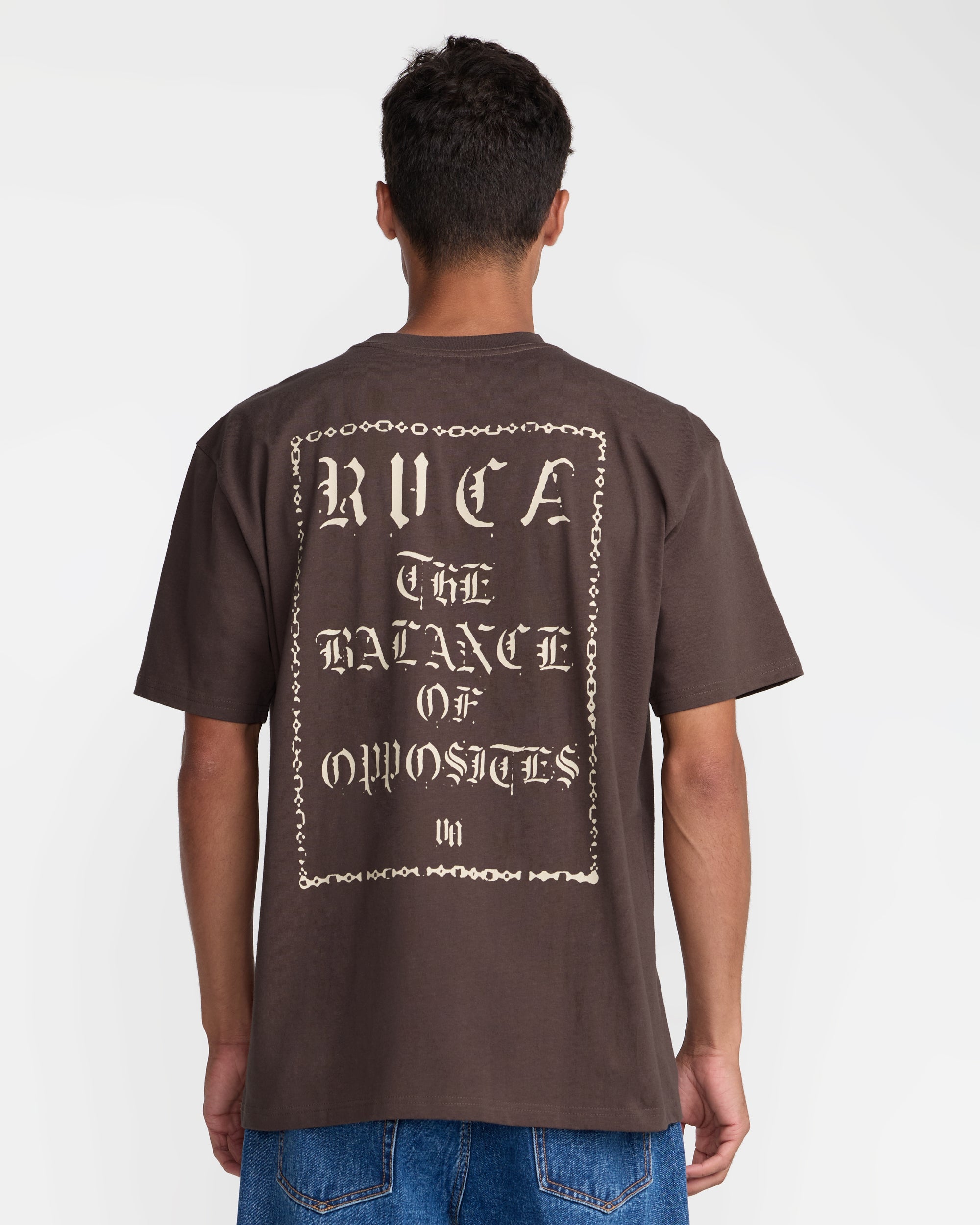 Dark Link Short Sleeve Tee - Mocha | RVCA for sale