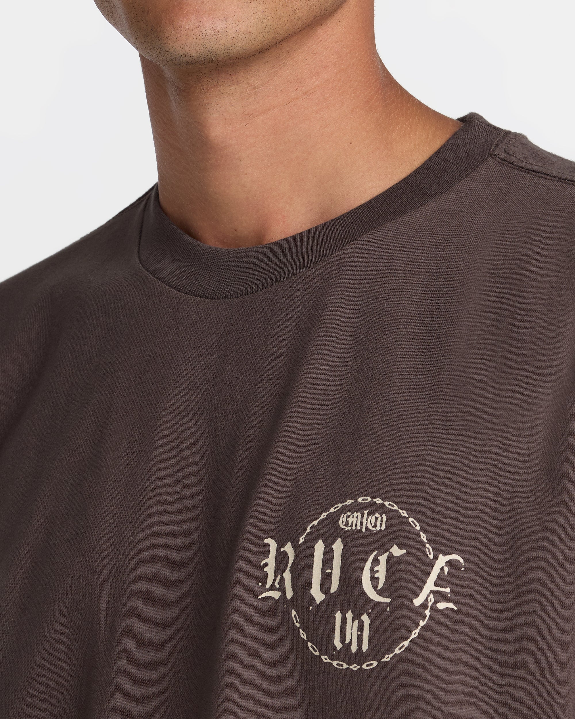 Dark Link Short Sleeve Tee - Mocha | RVCA for sale