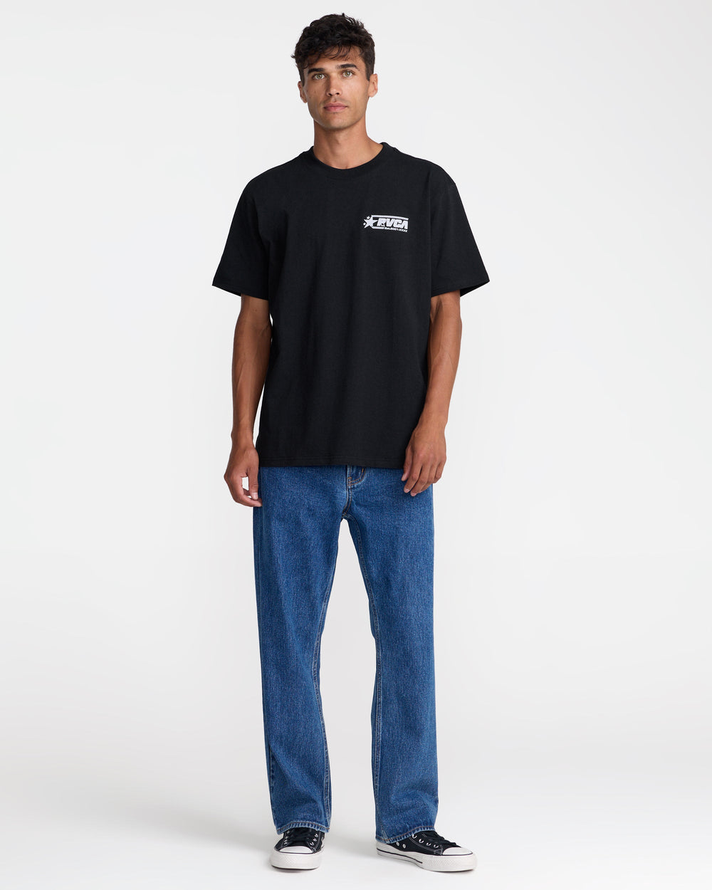 Spangled Short Sleeve Tee - Black | RVCA online