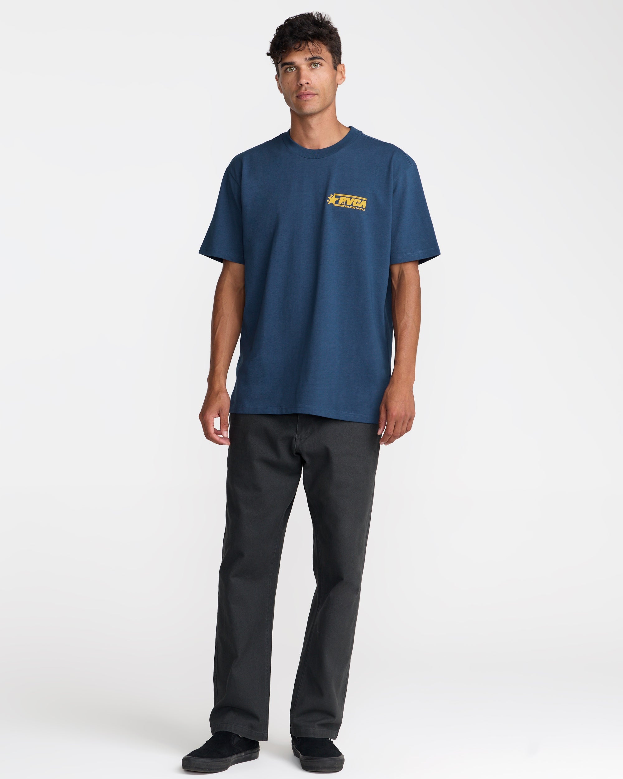 Spangled Short Sleeve Tee - Dark Denim | RVCA near me