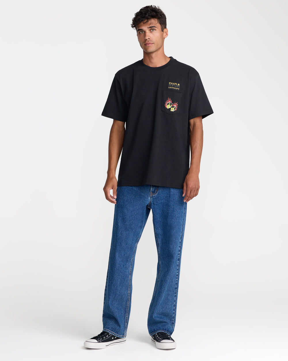 Hot Dice Short Sleeve Pocket Tee - Black | RVCA outlet