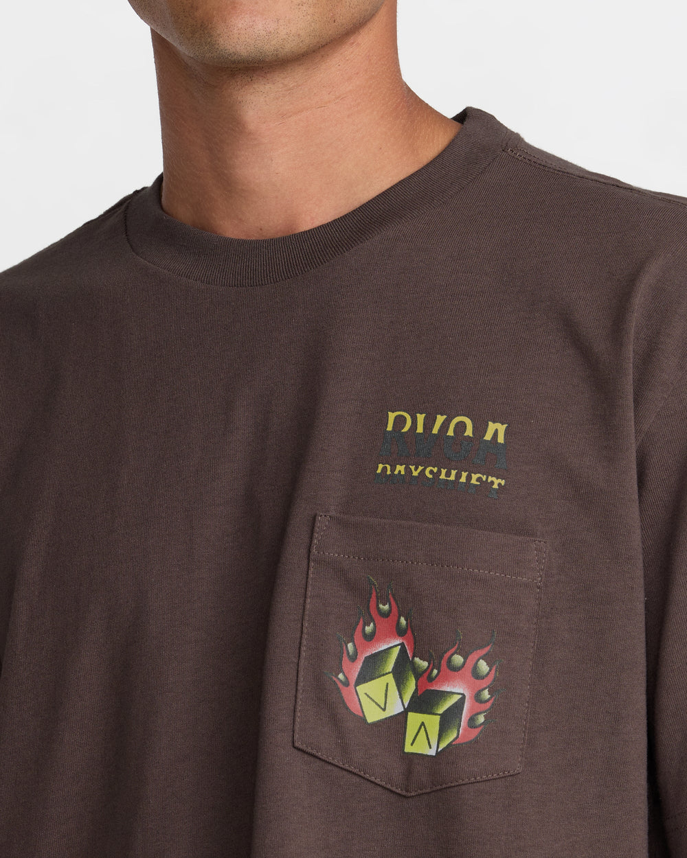 Hot Dice Short Sleeve Pocket Tee - Mocha | RVCA US