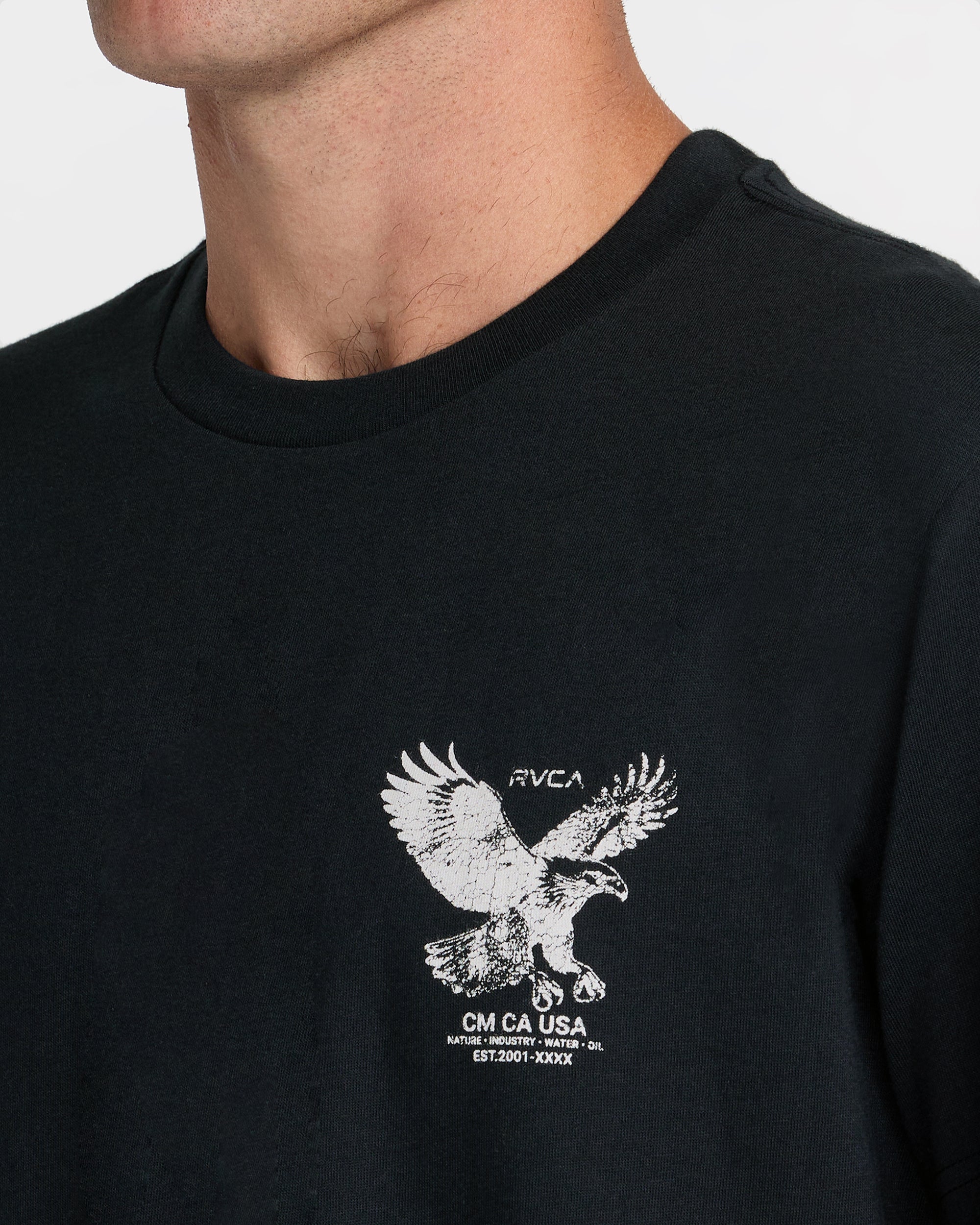 Soaring Short Sleeve Tee - Black | RVCA discount